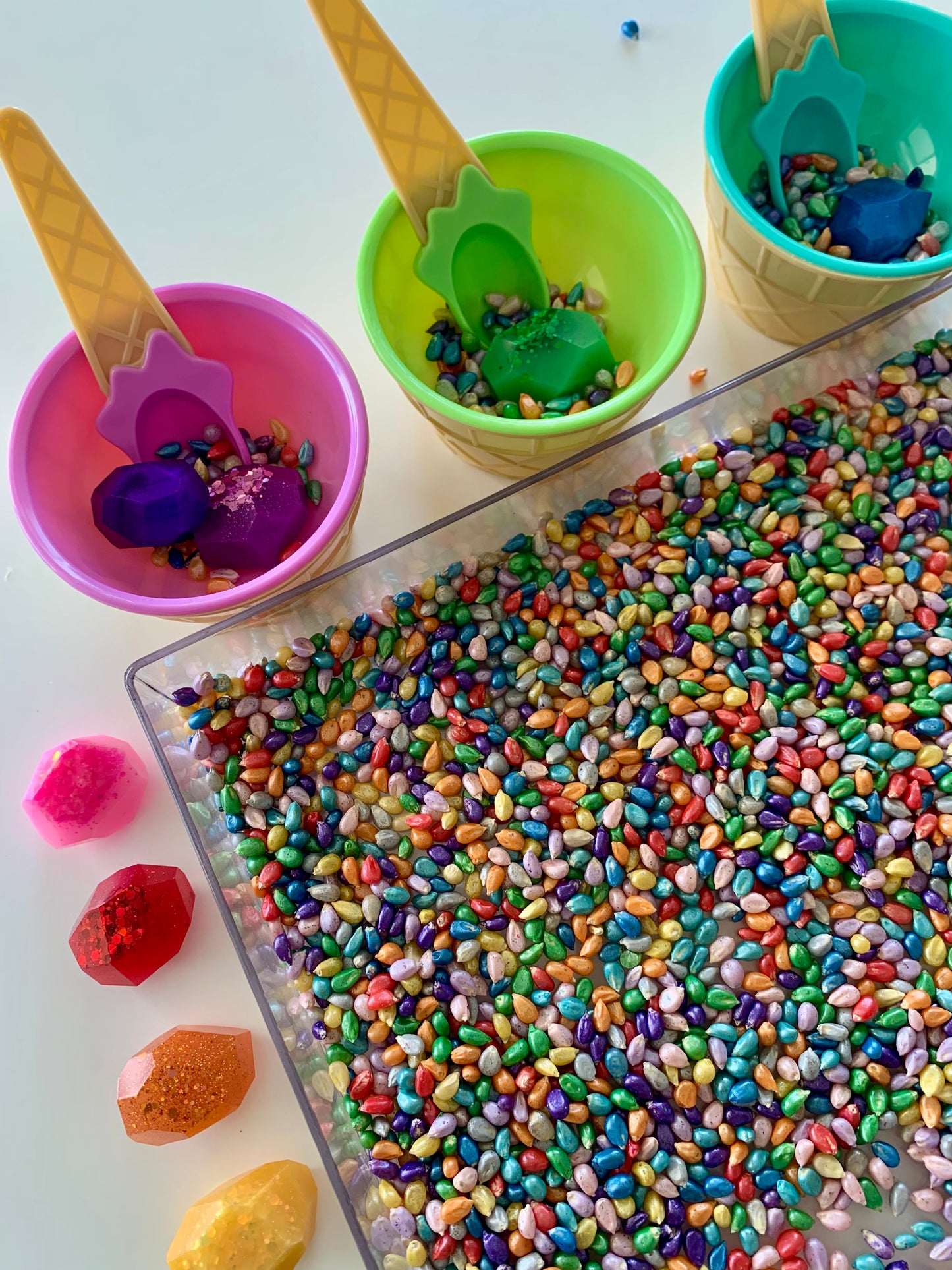 A Pop of Color Sensory Bin Filler