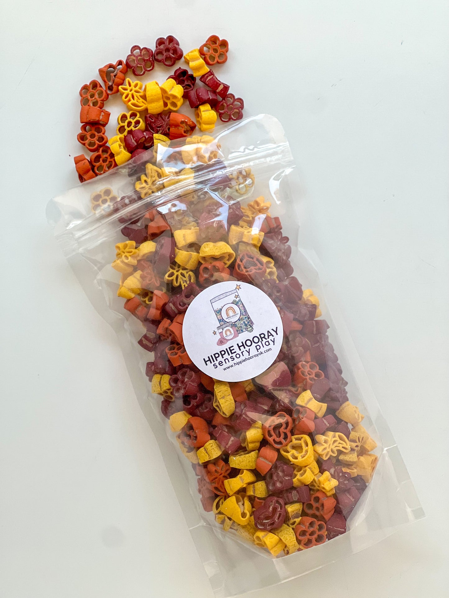 Autumn Blooms Pasta Sensory Bin Filler
