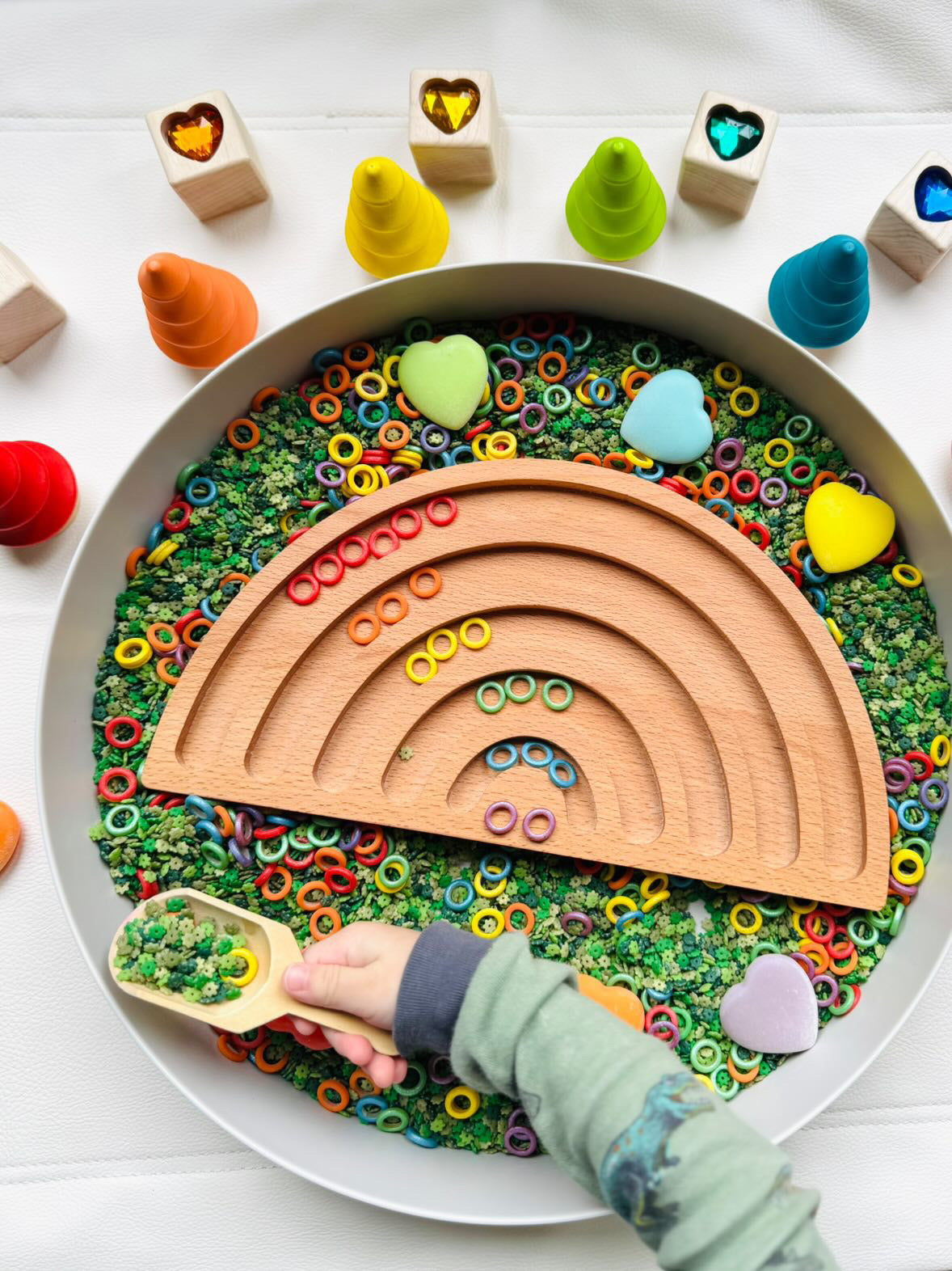 Ring Around the Rainbow Sensory Bin Filler
