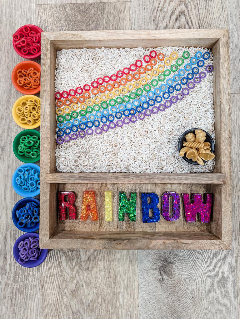 Ring Around the Rainbow Sensory Bin Filler