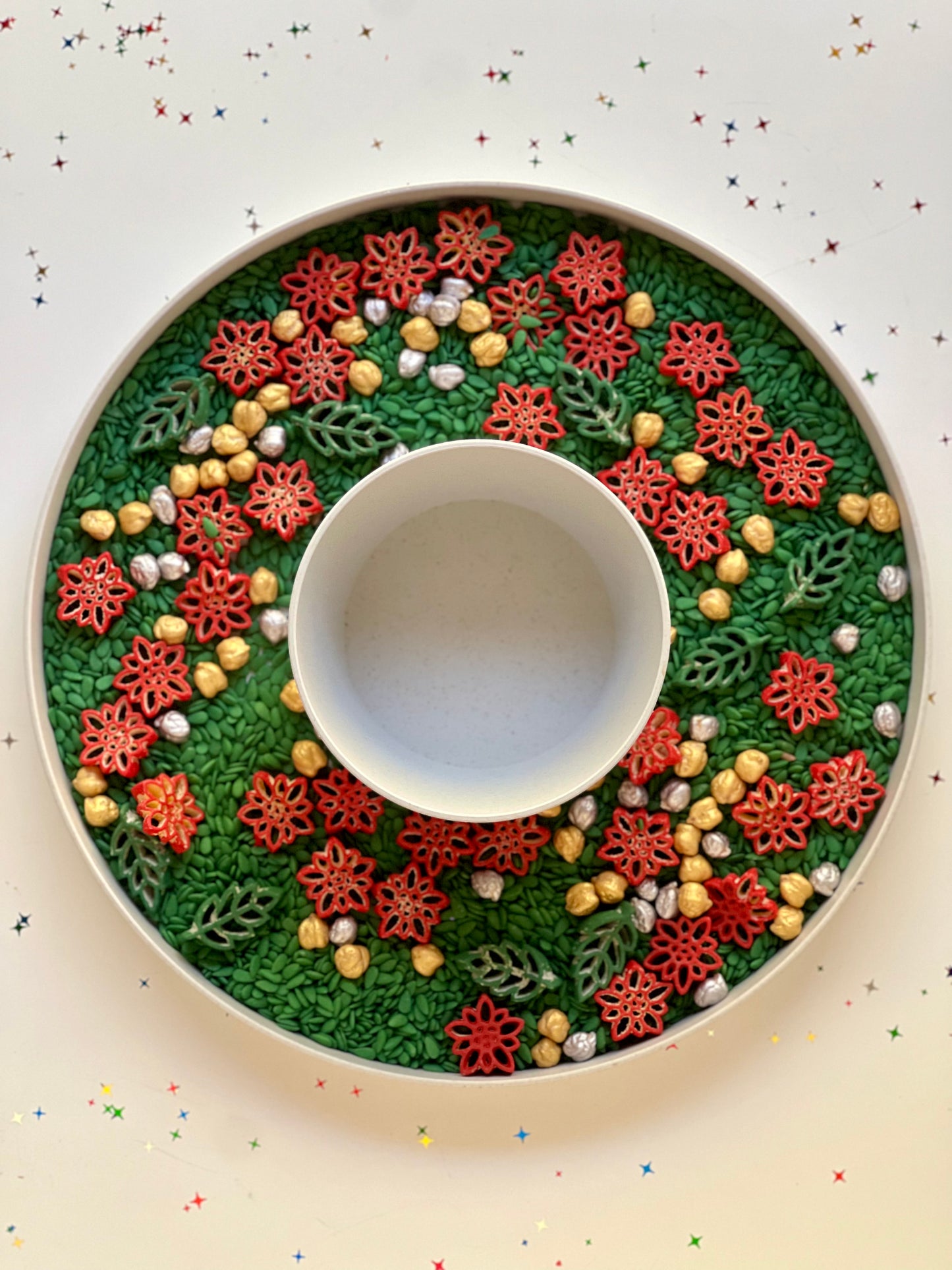 Playful Poinsettia Wreath Mix Sensory Play Filler