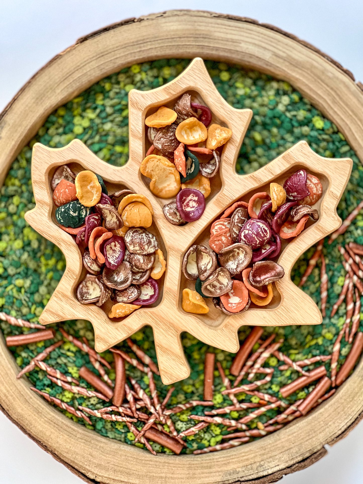 Backyard Leaf Pile Sensory Bin Filler