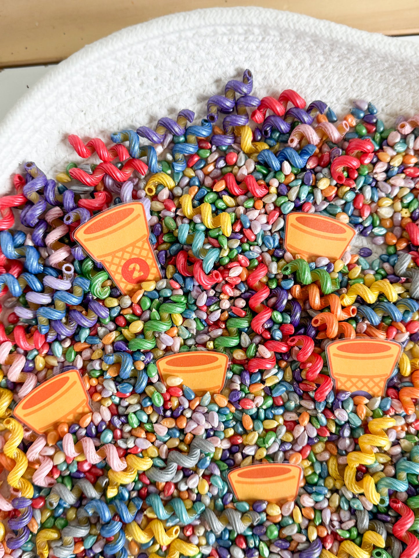 A Pop of Color Sensory Bin Filler