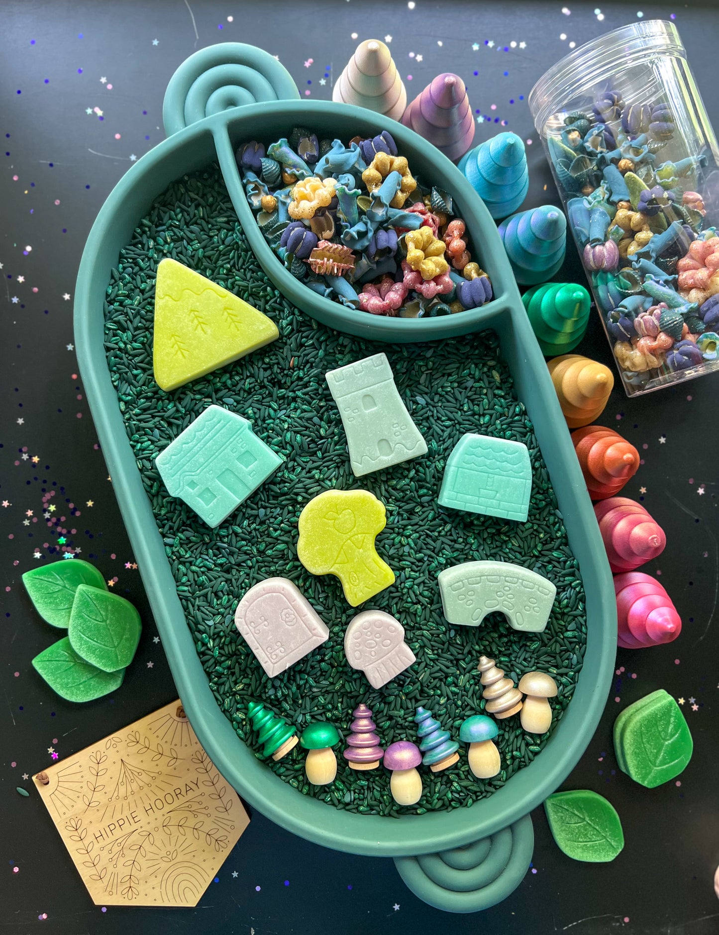 Ethereal Evergreen Sensory Bin Filler