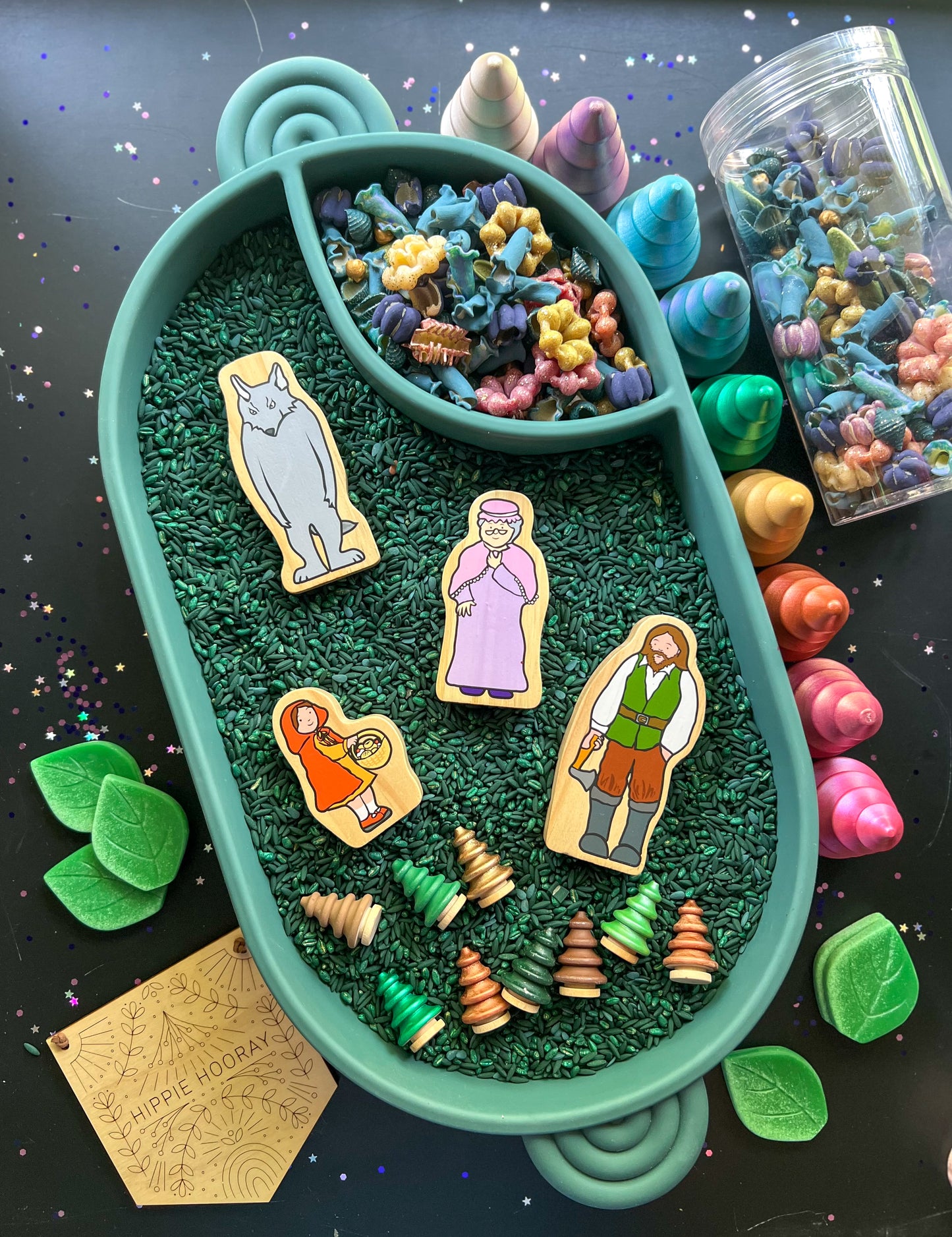 Ethereal Evergreen Sensory Bin Filler