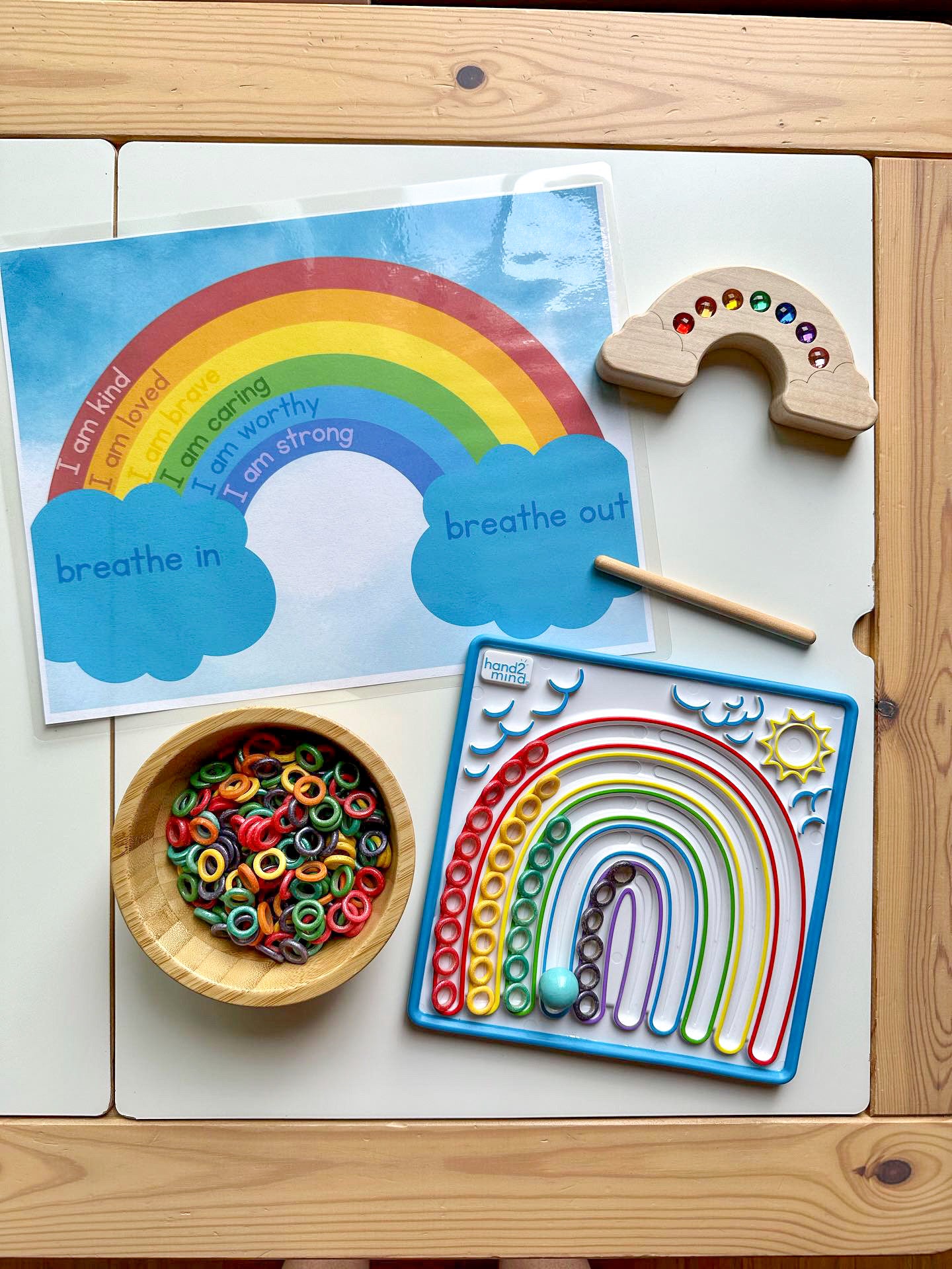 Ring Around the Rainbow Sensory Bin Filler