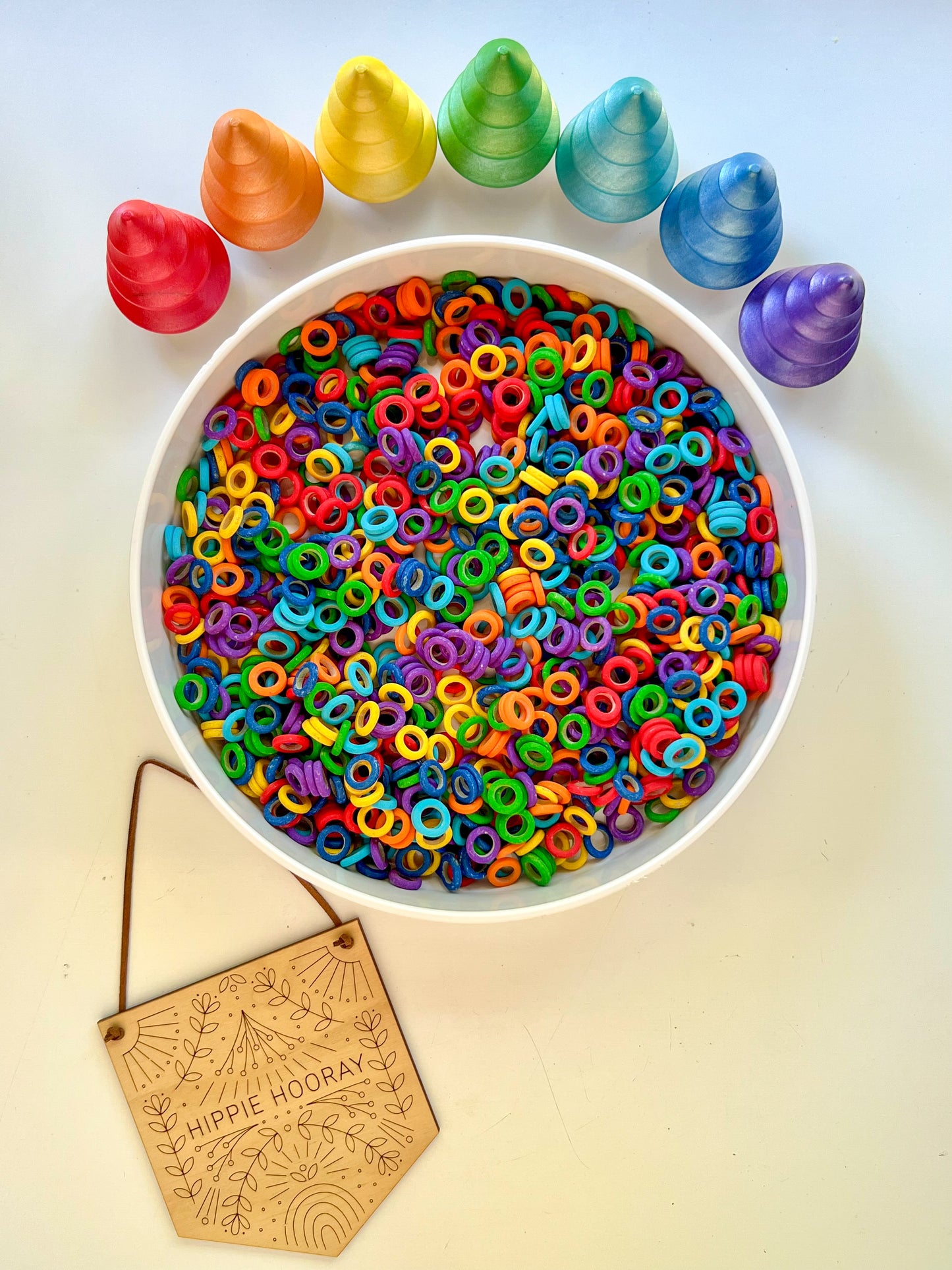 Ring Around the Rainbow Sensory Bin Filler