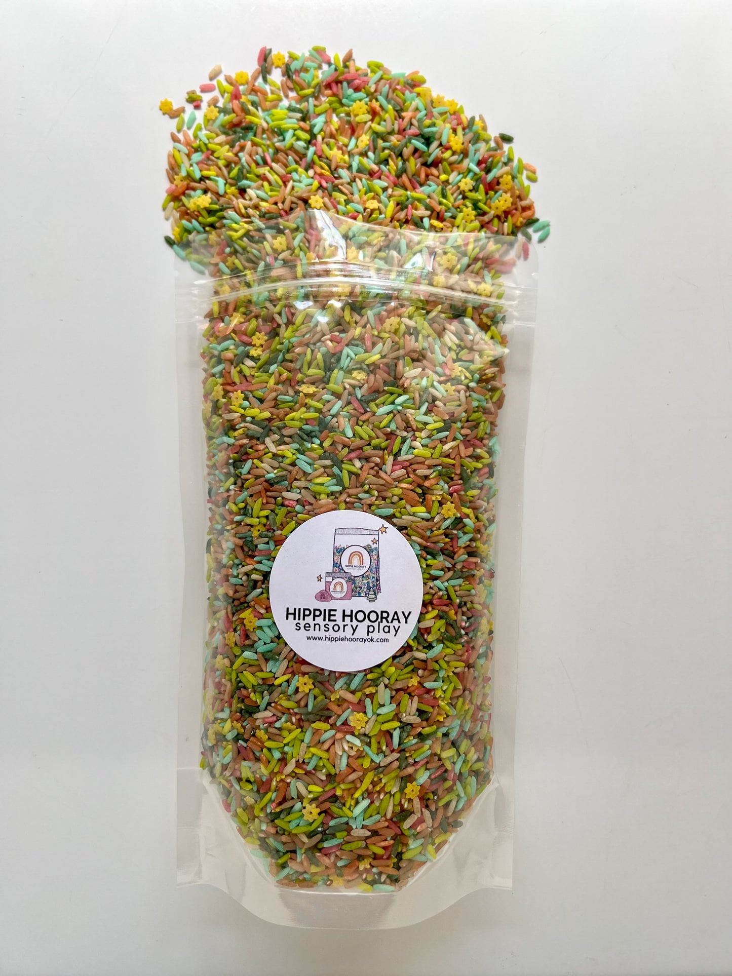 Rainforest Rice Sensory Bin Filler