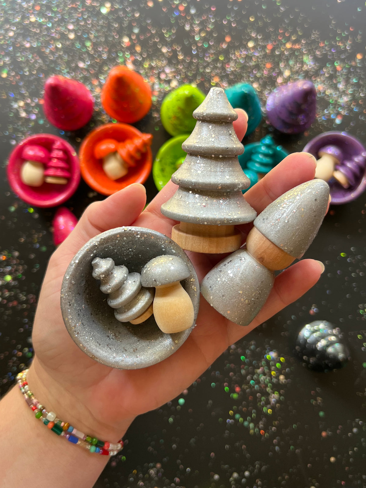 Spooky Sparkle Wooden Accessories