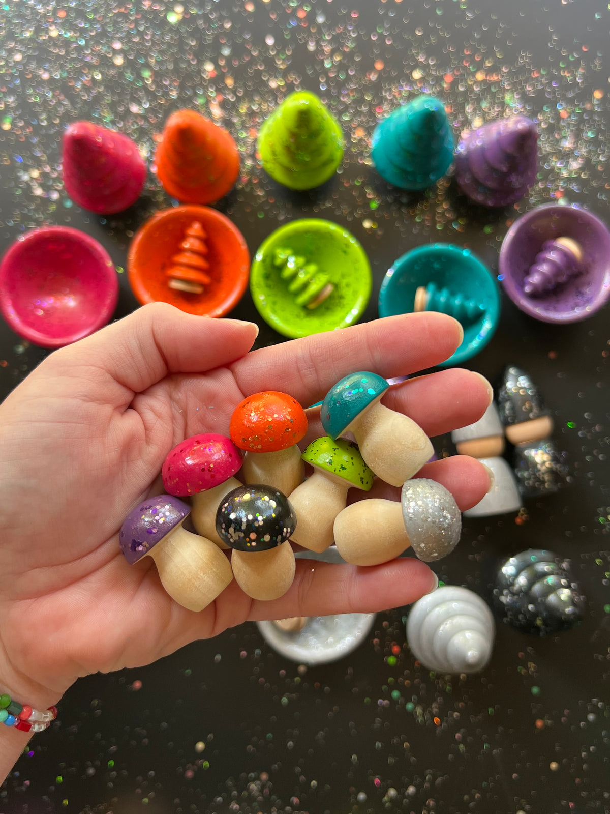 Spooky Sparkle Wooden Accessories
