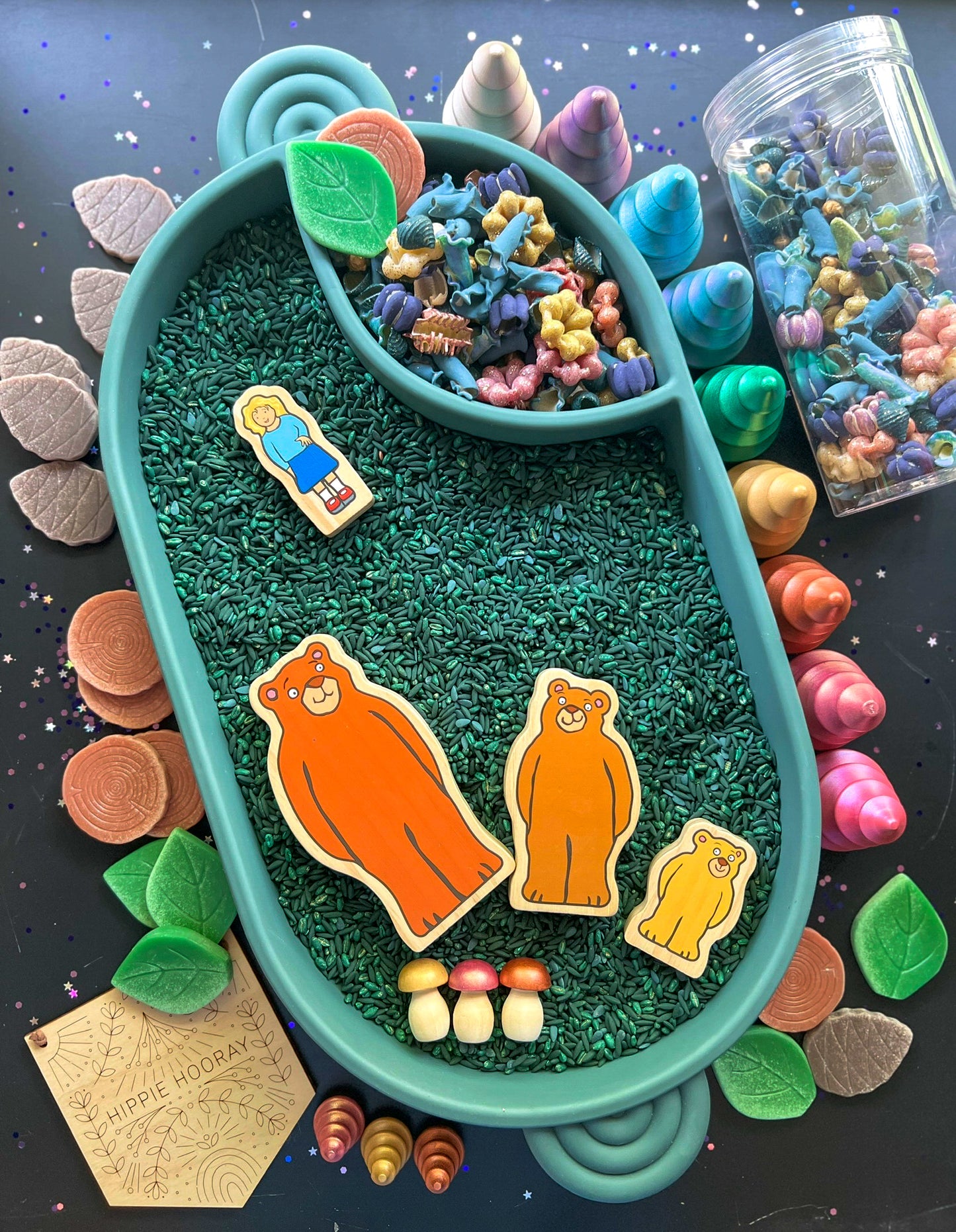 Ethereal Evergreen Sensory Bin Filler