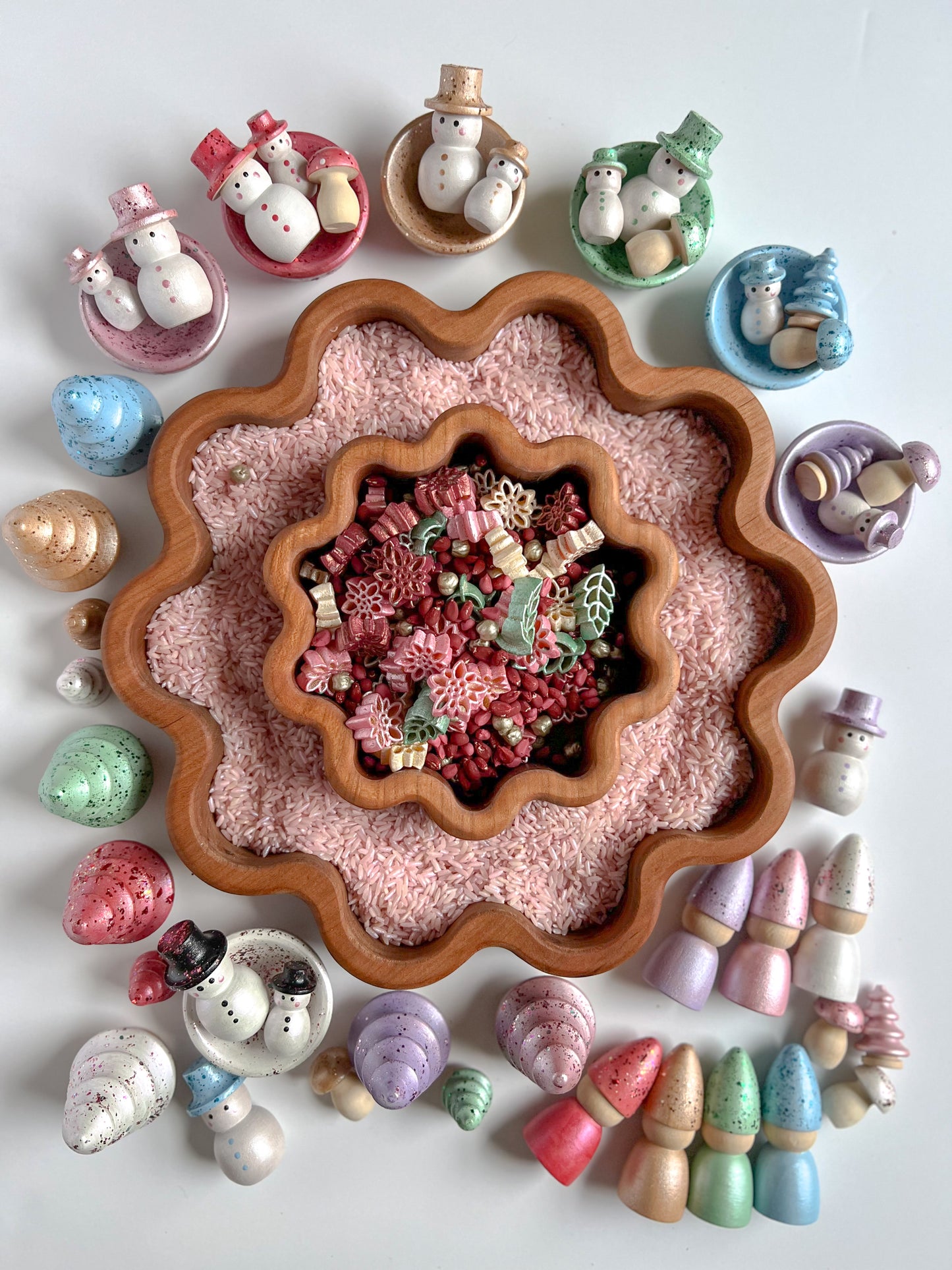 Playful Poinsettias Sensory Bin Filler