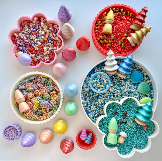 Pastel Metallic Rainbow Wooden Accessories (6 colors)