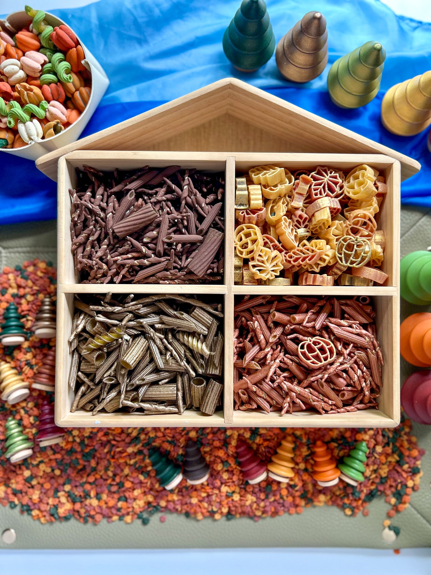 Shimmering Shapes of Fall Sensory Bin Filler