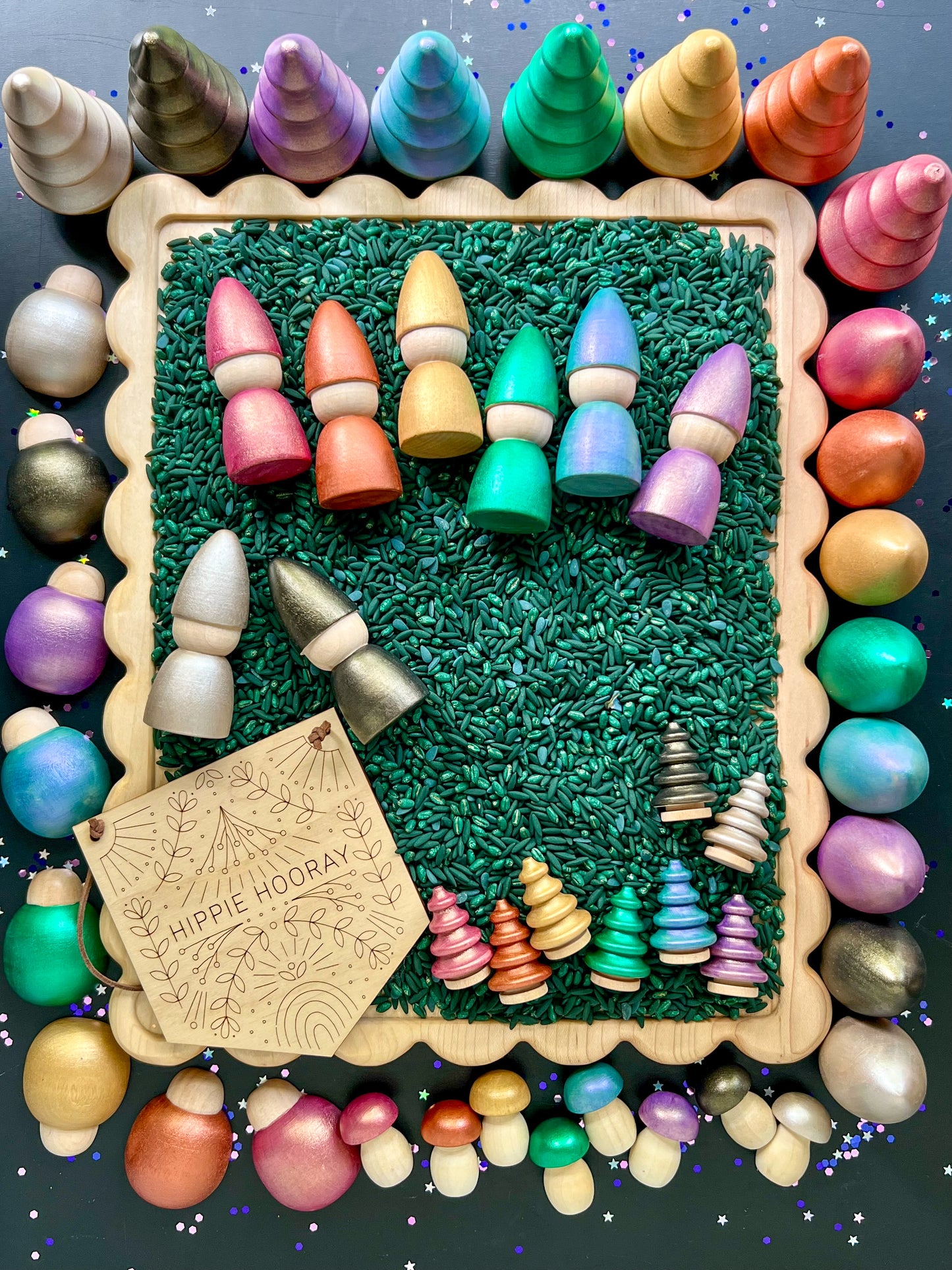 Ethereal Evergreen Sensory Bin Filler