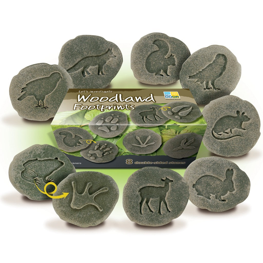 2 left! Woodland Footprints Double-sided Sensory Stones