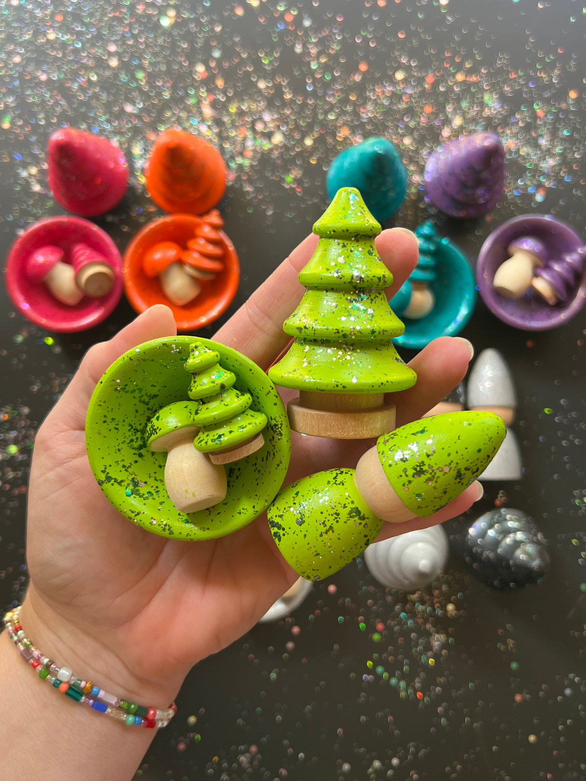 Spooky Sparkle Wooden Accessories