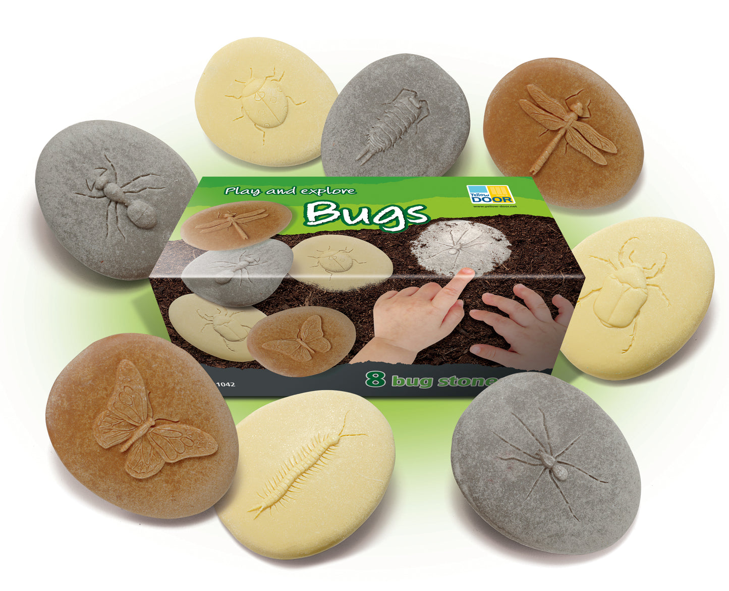 Bugs Play Stones (set of 8)