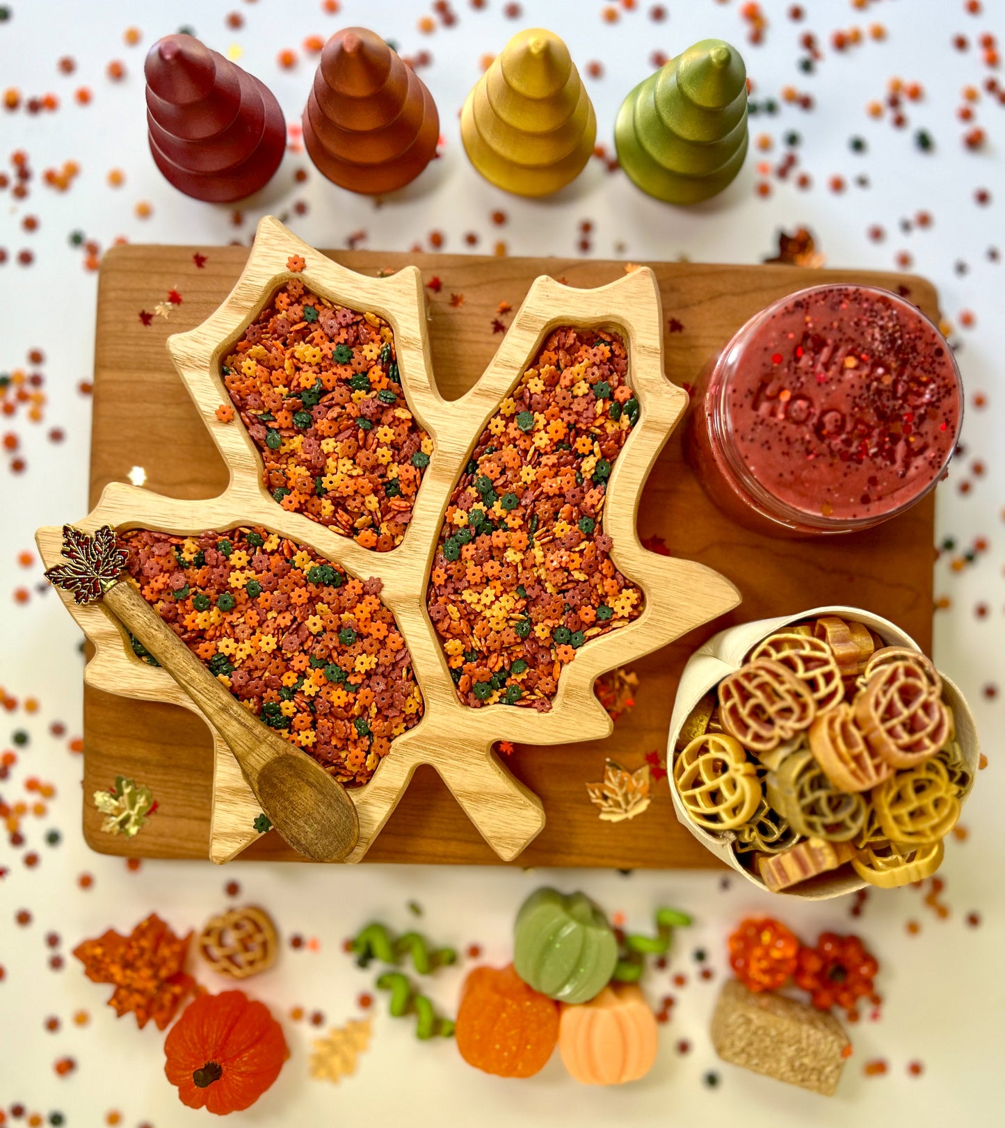 Shimmering Shapes of Fall Sensory Bin Filler