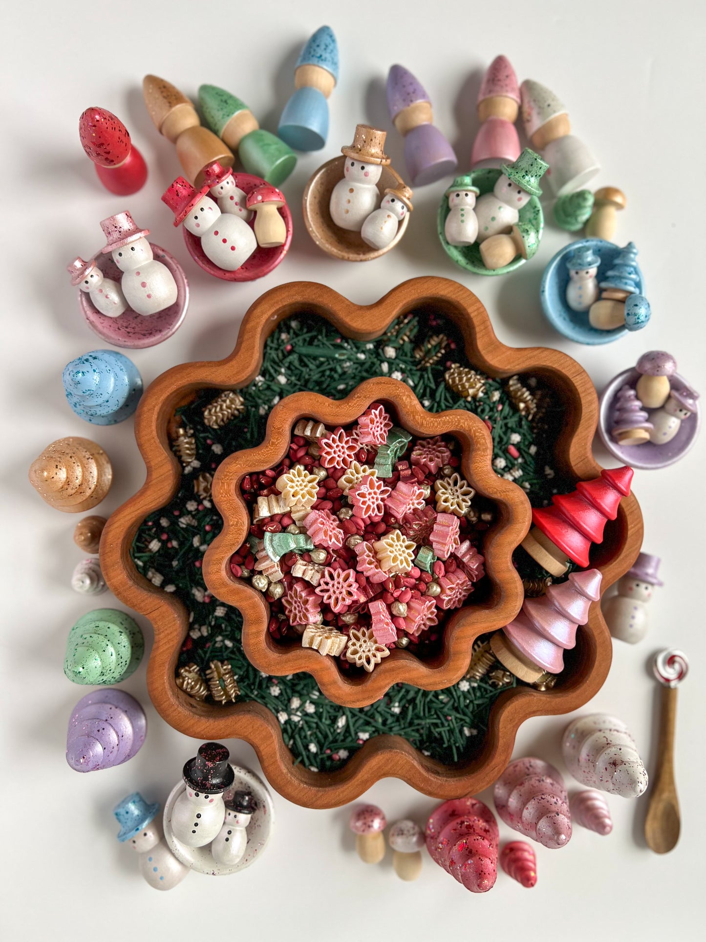 Playful Poinsettias Sensory Bin Filler