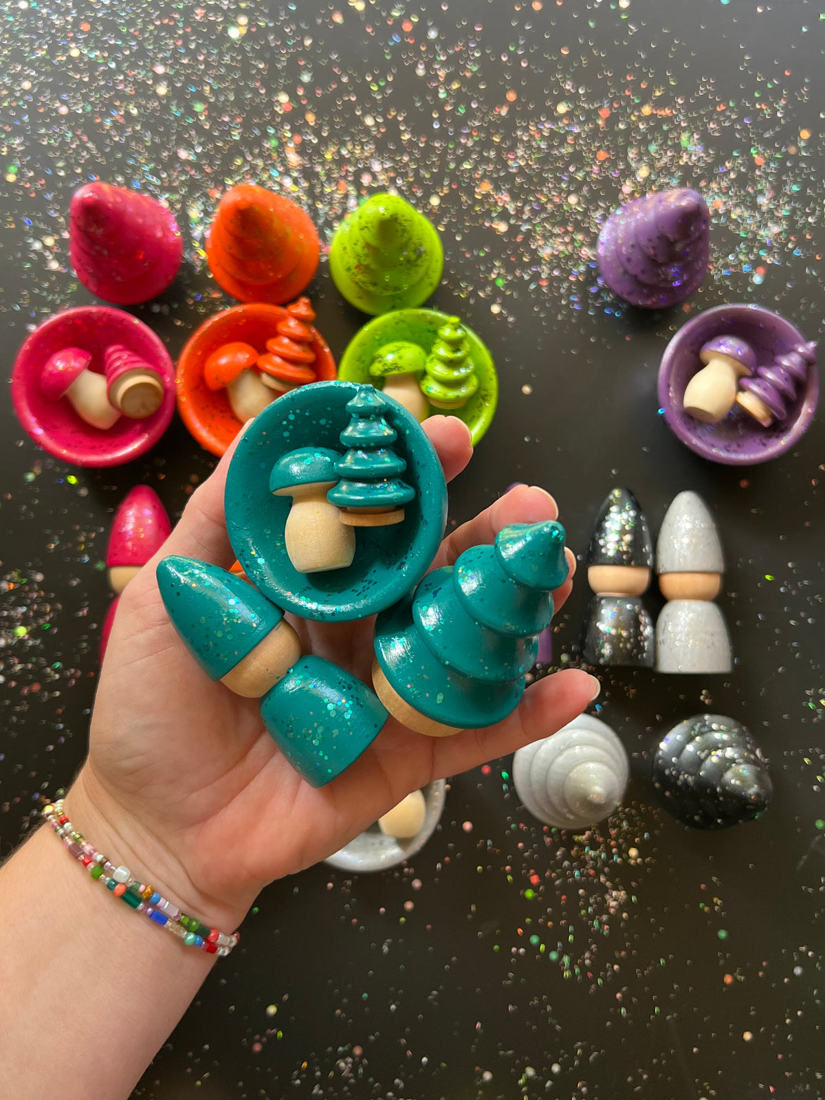 Spooky Sparkle Wooden Accessories