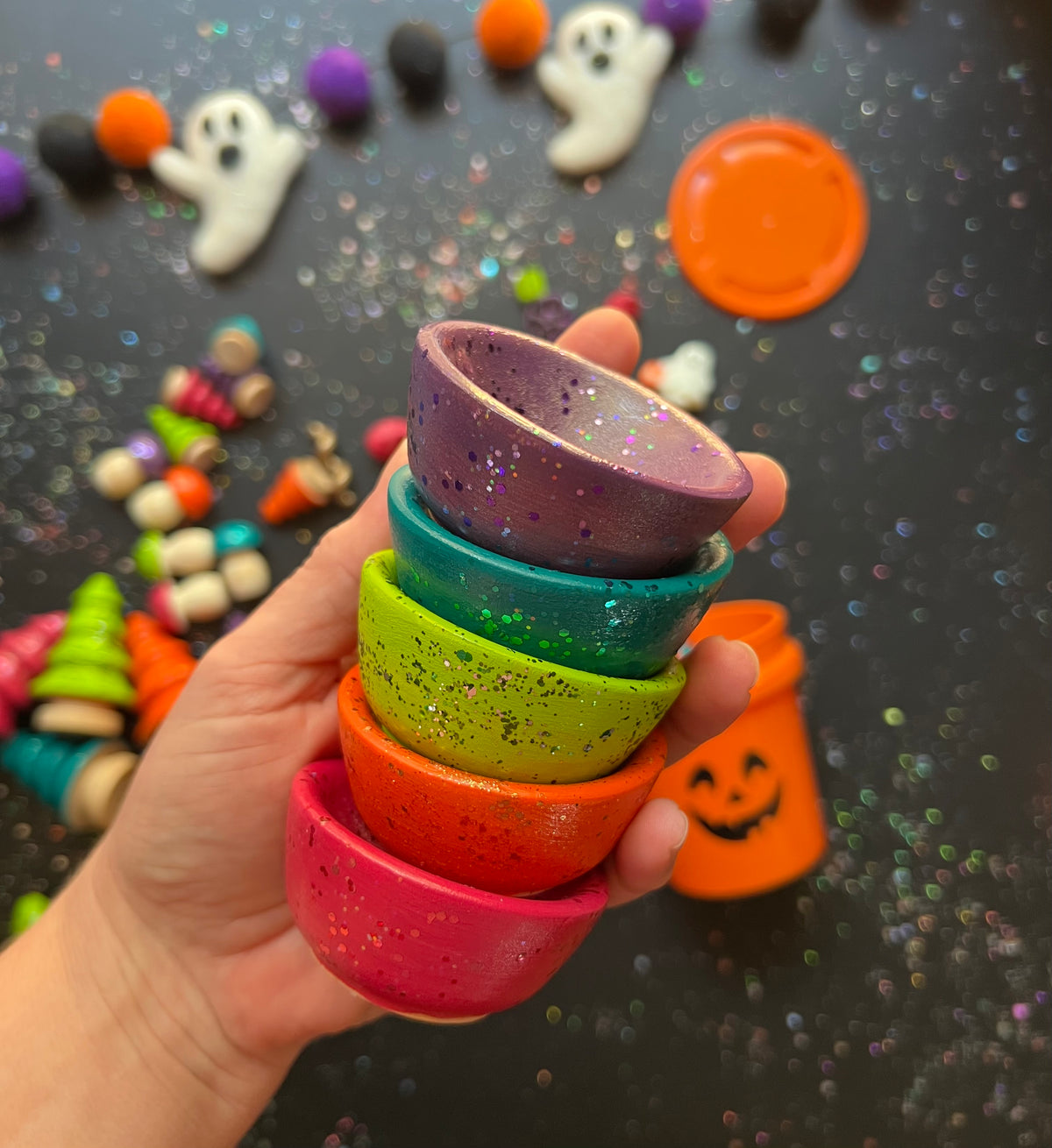 Spooky Sparkle Wooden Accessories
