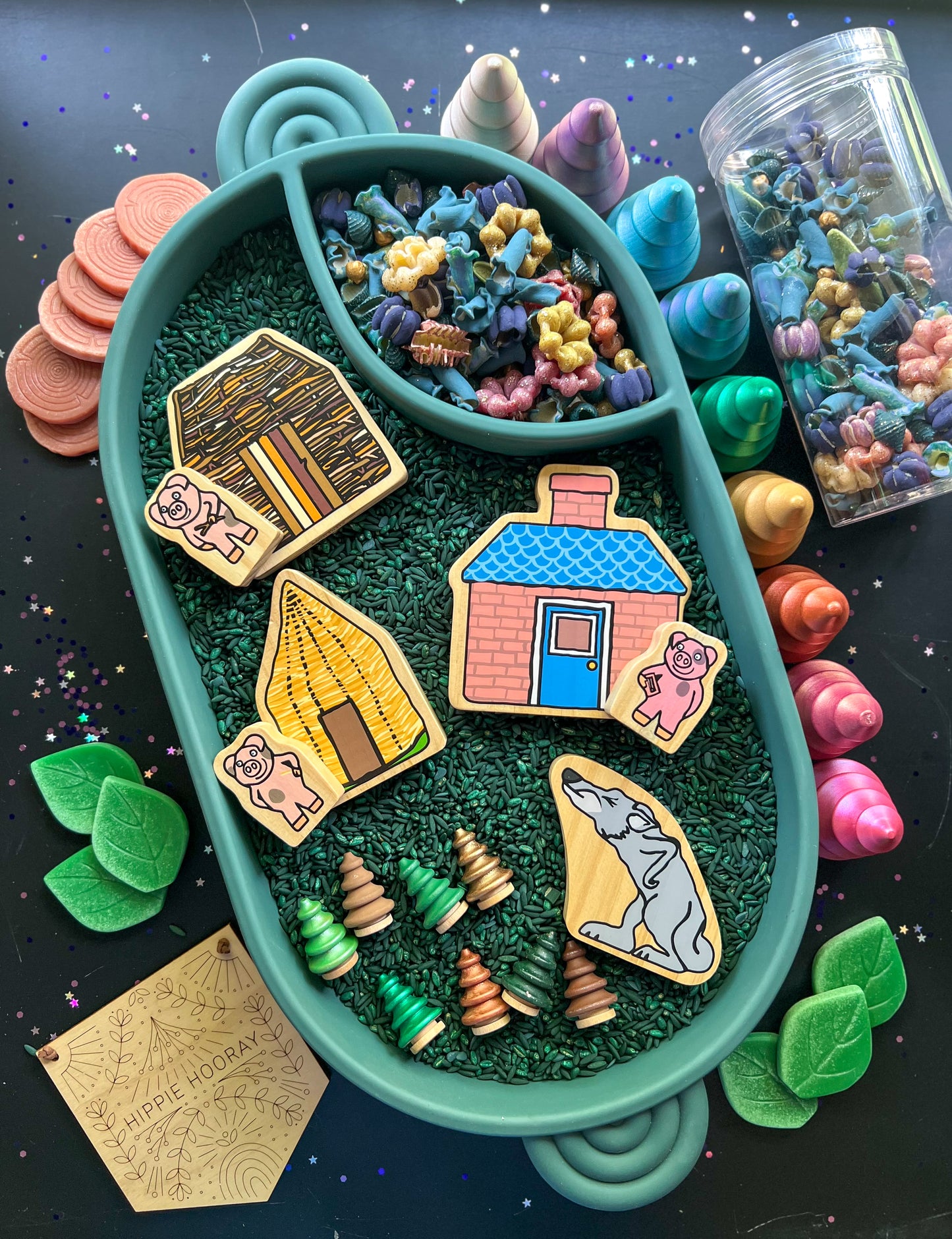 Ethereal Evergreen Sensory Bin Filler
