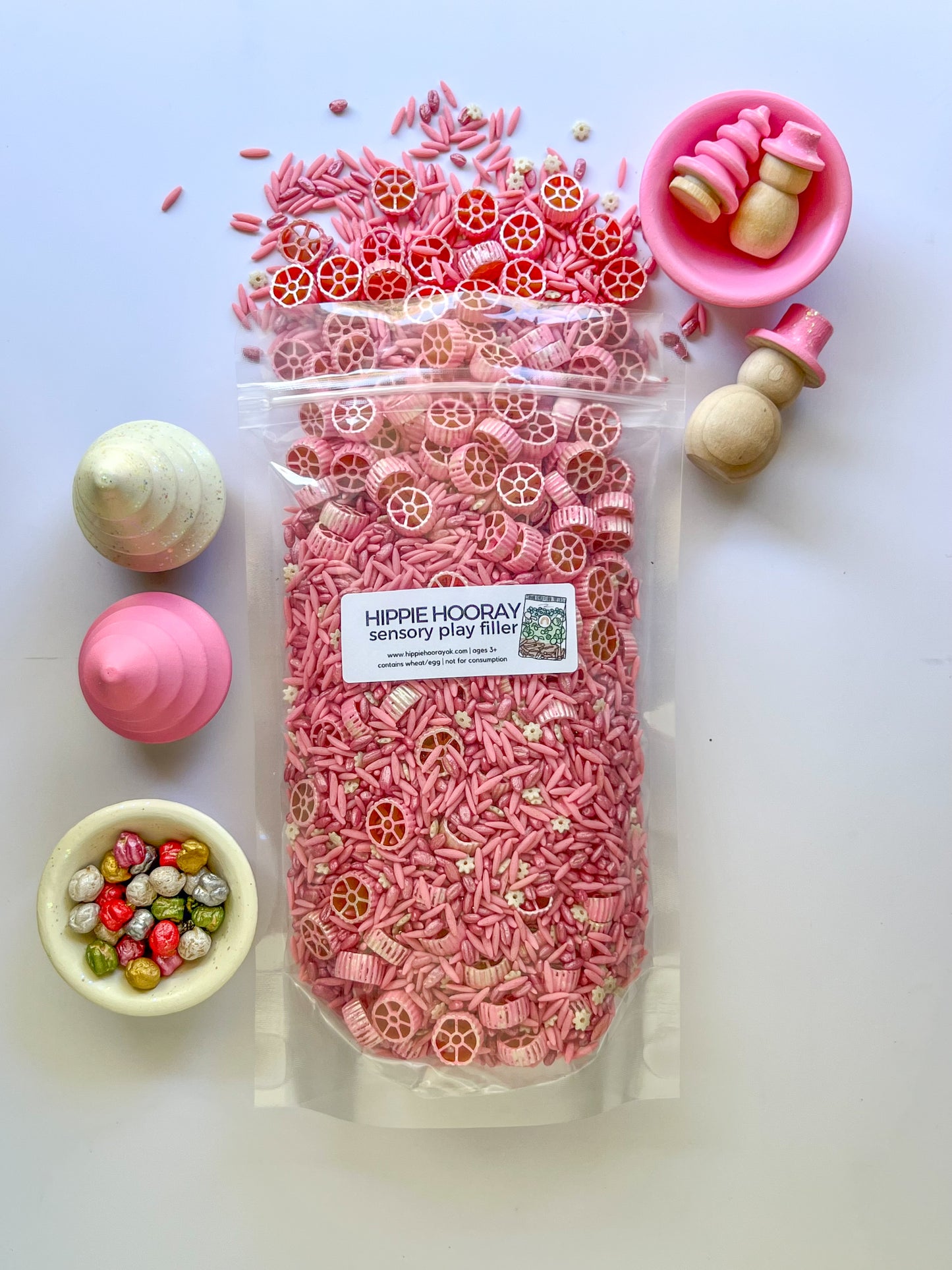 Dreaming of a Pink Christmas Sensory Bin Filler