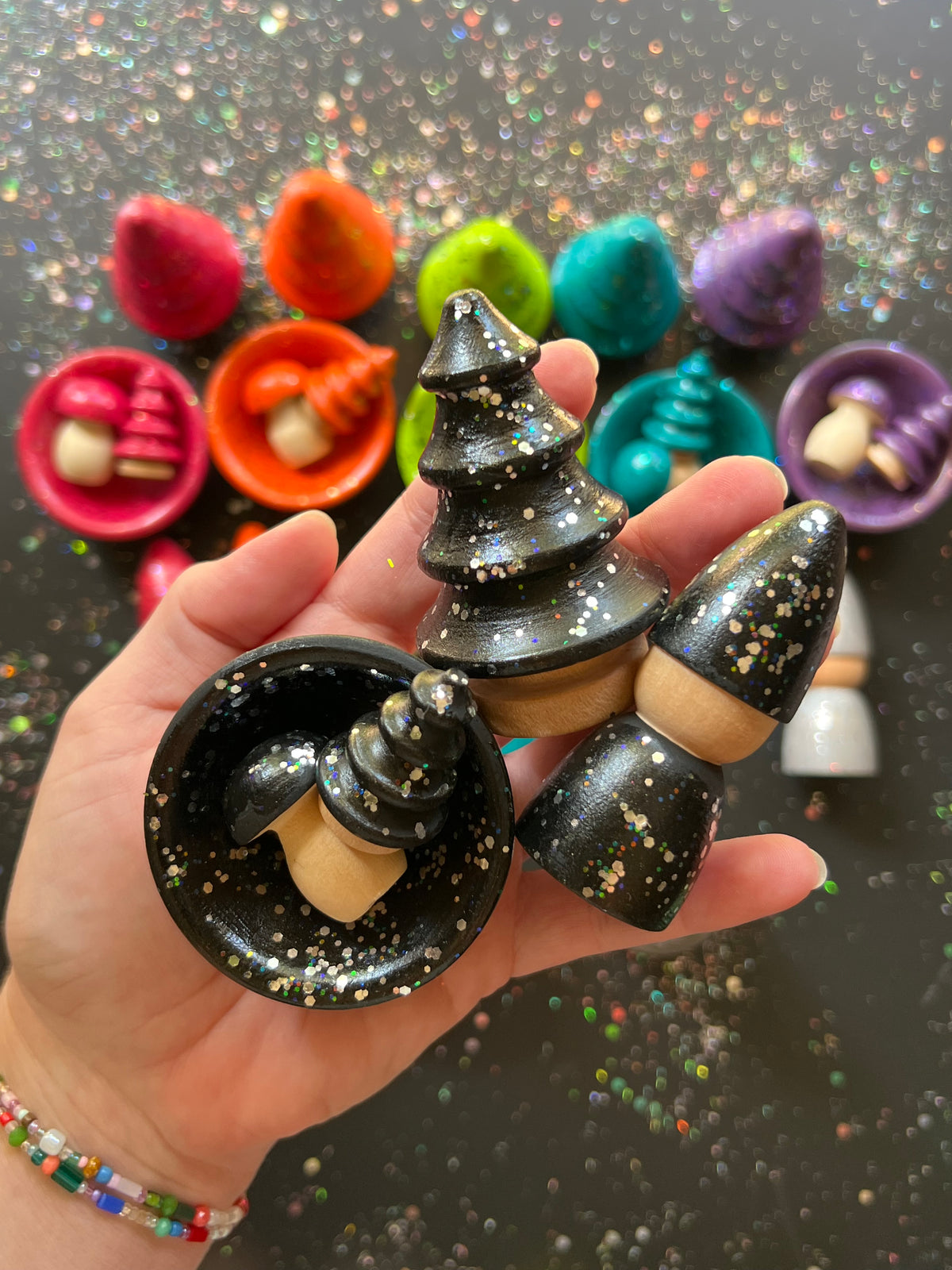 Spooky Sparkle Wooden Accessories
