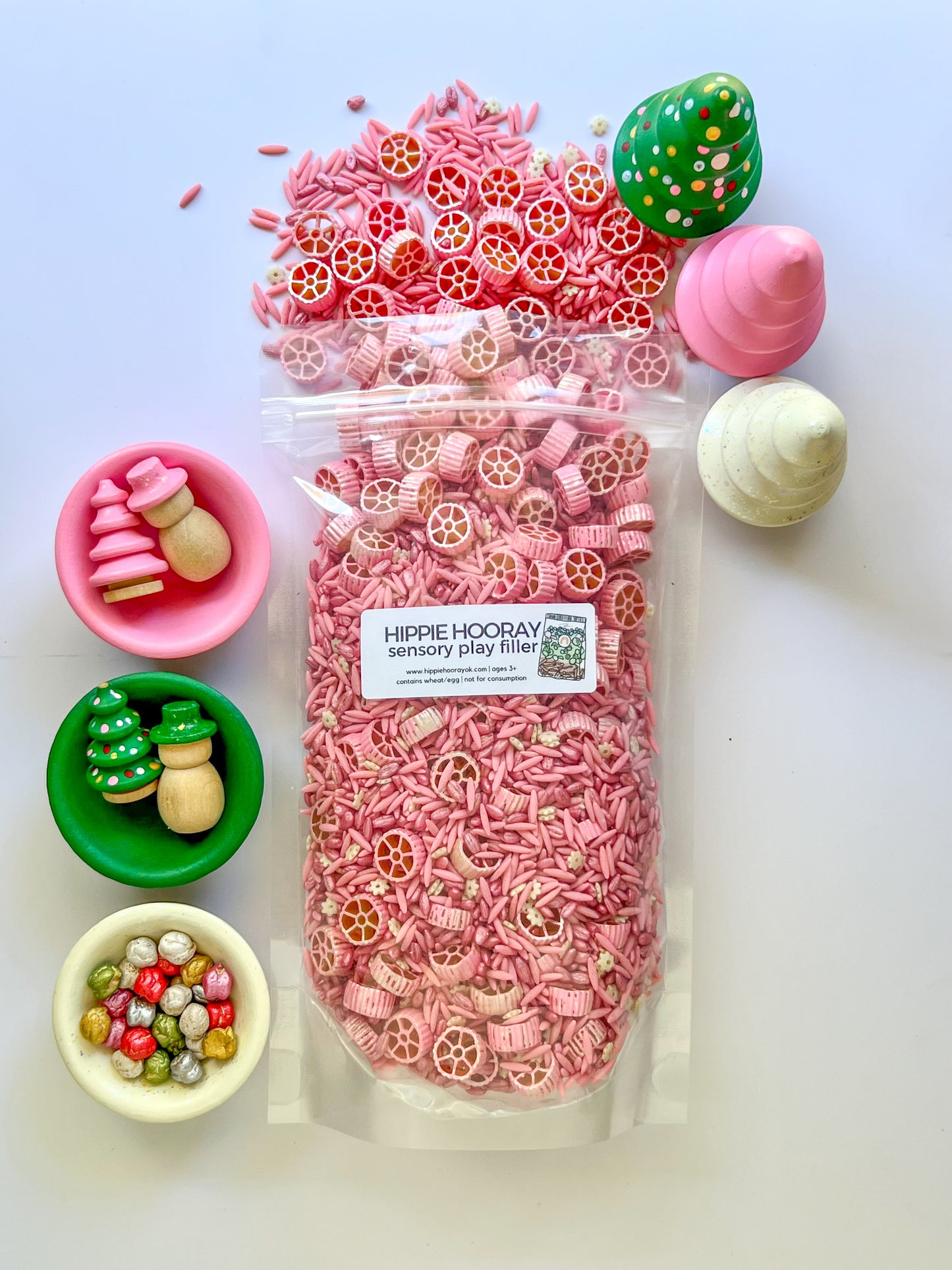 Dreaming of a Pink Christmas Sensory Bin Filler