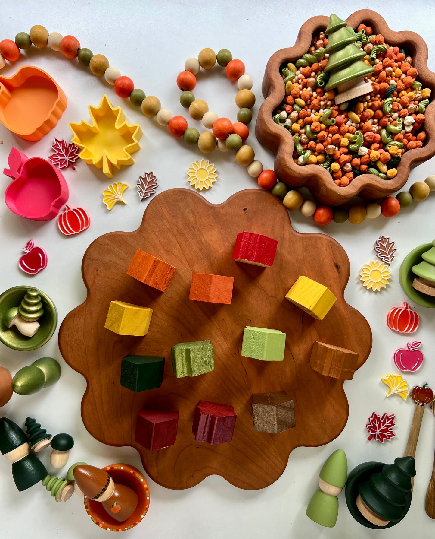 Autumn Neighborhood Wooden Mini Houses (set of 12)