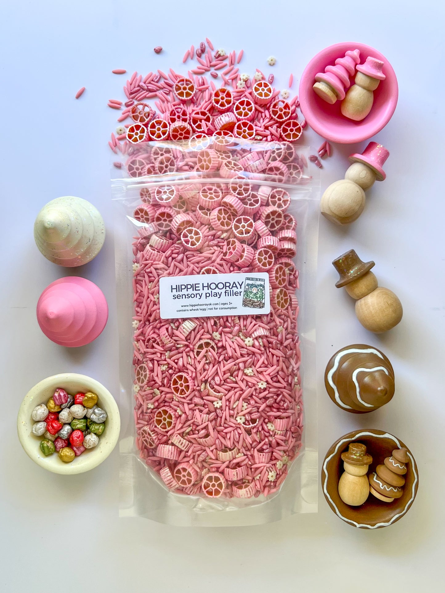 Dreaming of a Pink Christmas Sensory Bin Filler