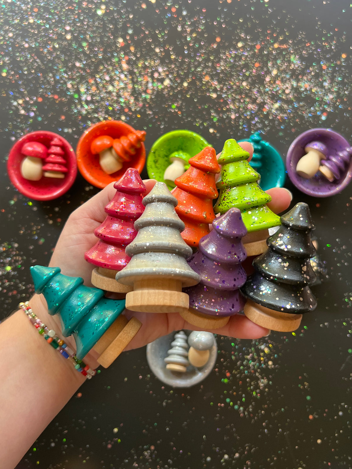 Spooky Sparkle Wooden Accessories