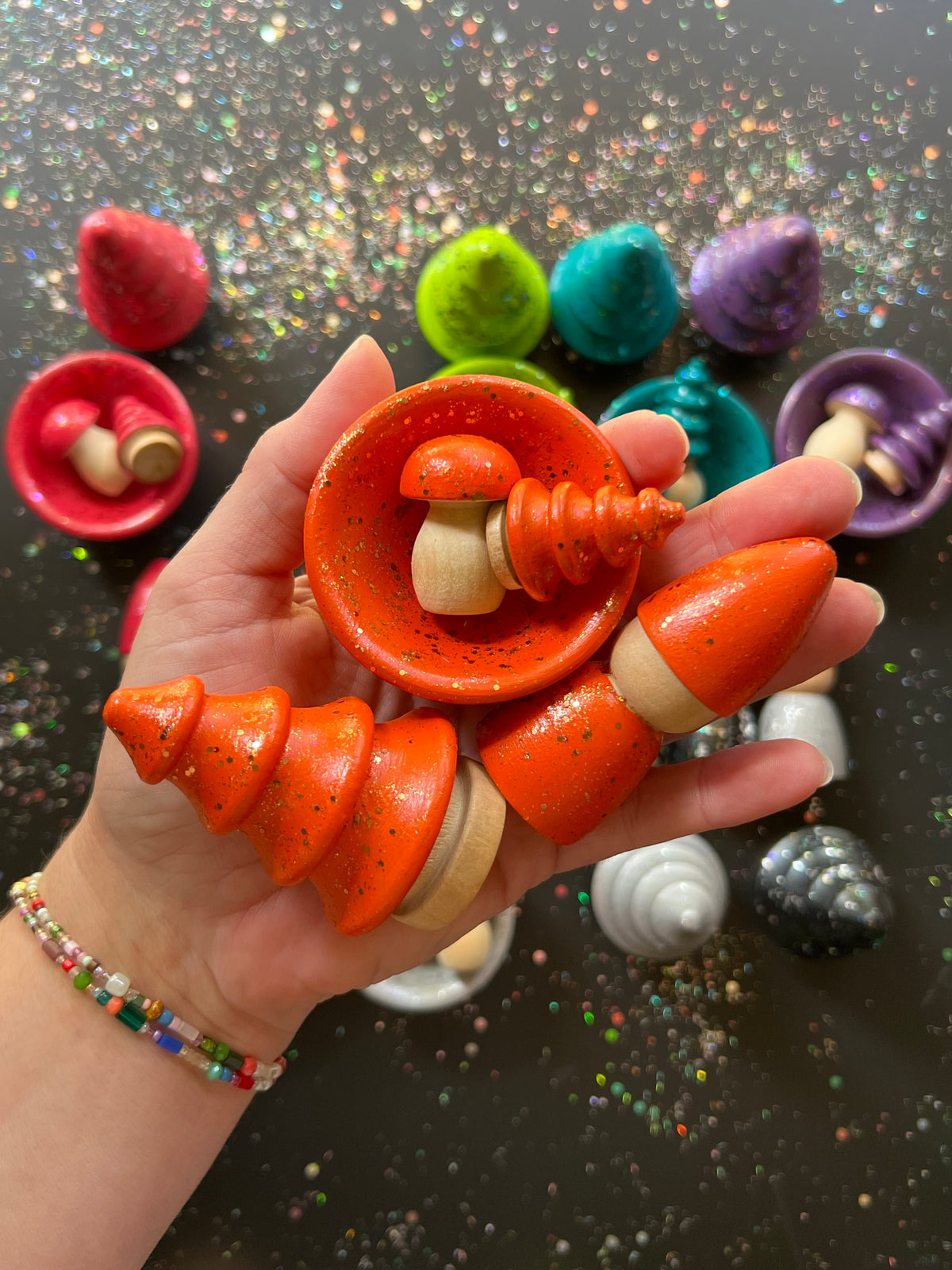 Spooky Sparkle Wooden Accessories
