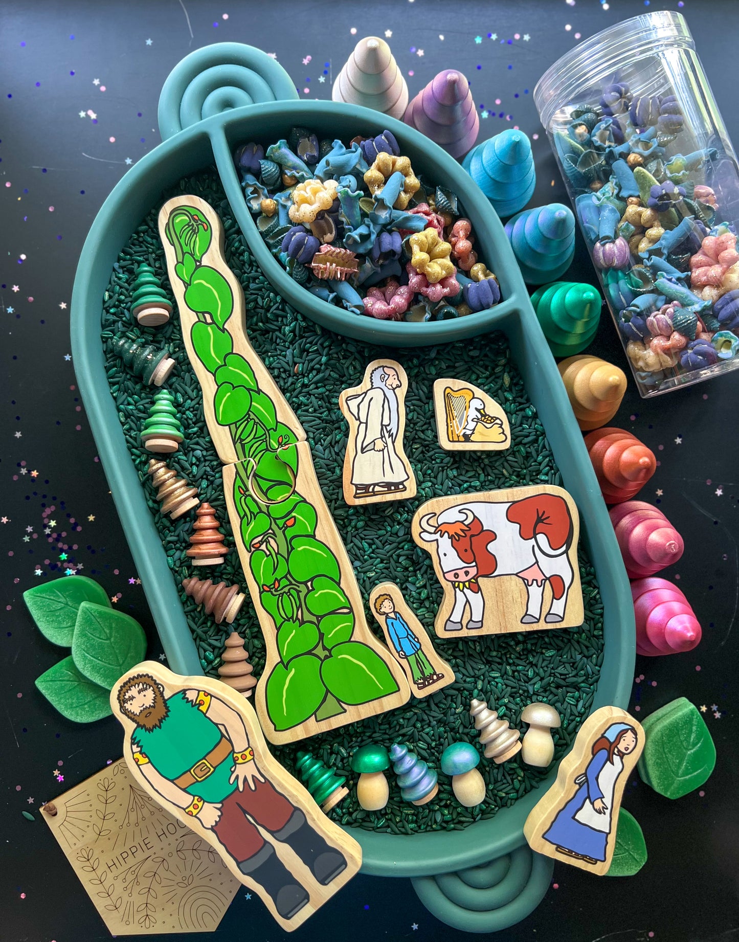 Ethereal Evergreen Sensory Bin Filler