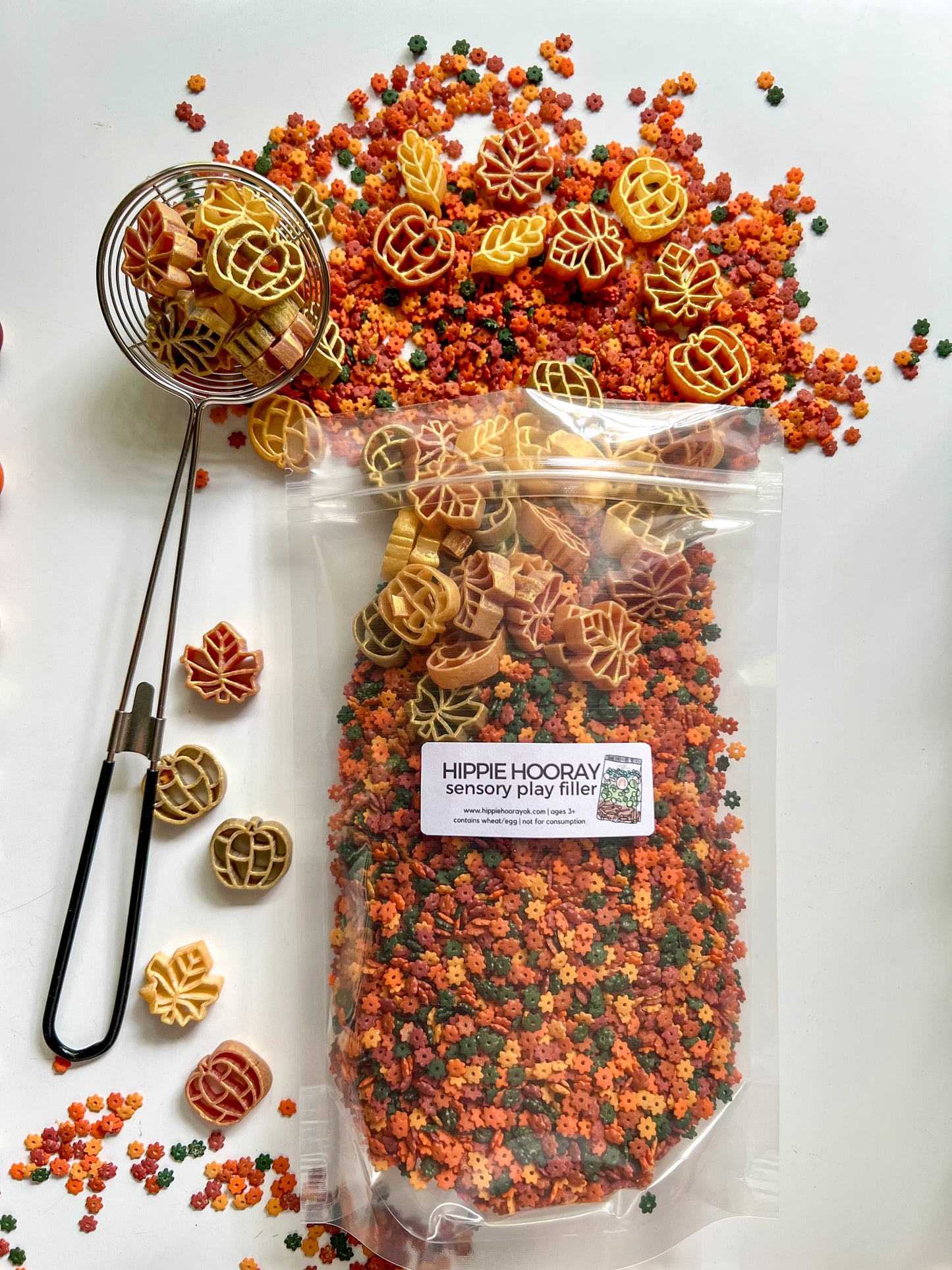 Shimmering Shapes of Fall Sensory Bin Filler