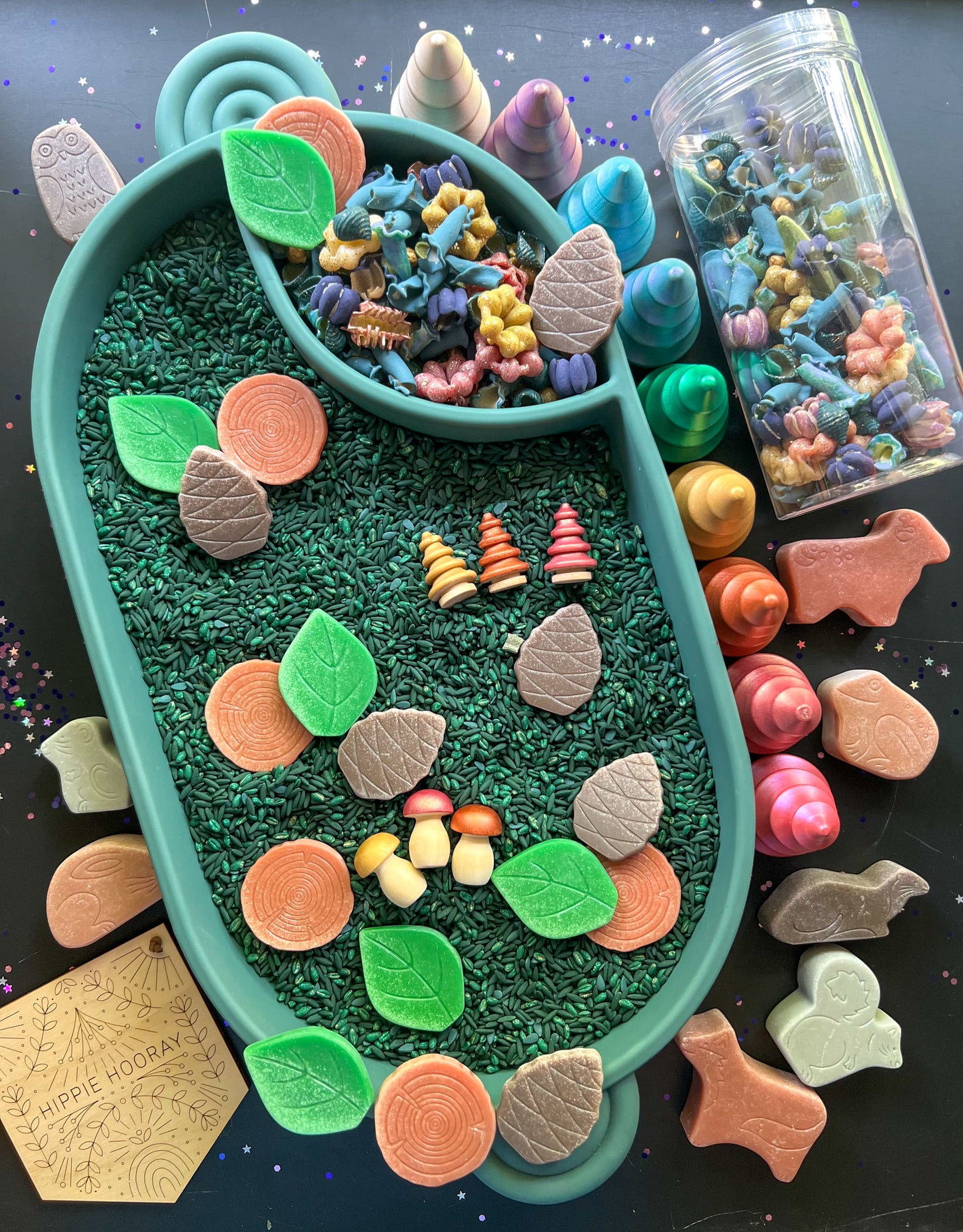 Ethereal Evergreen Sensory Bin Filler