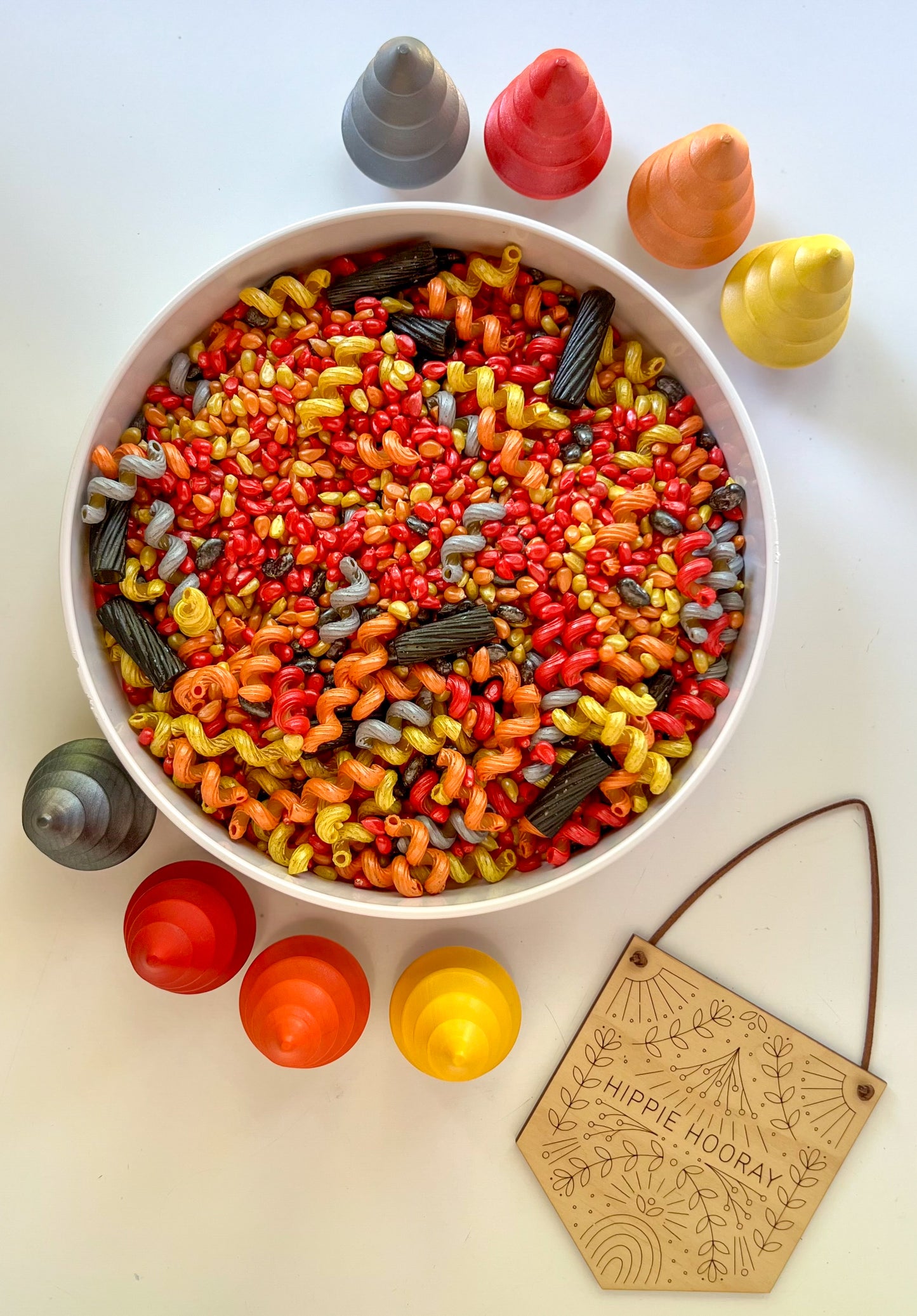 Build a Volcano Sensory Bin Filler