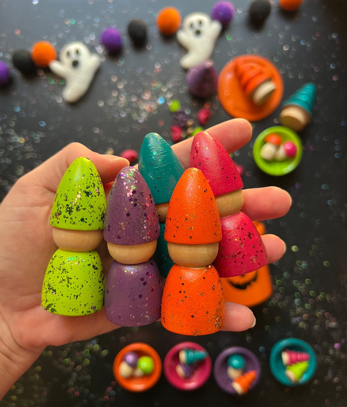 Spooky Sparkle Wooden Accessories