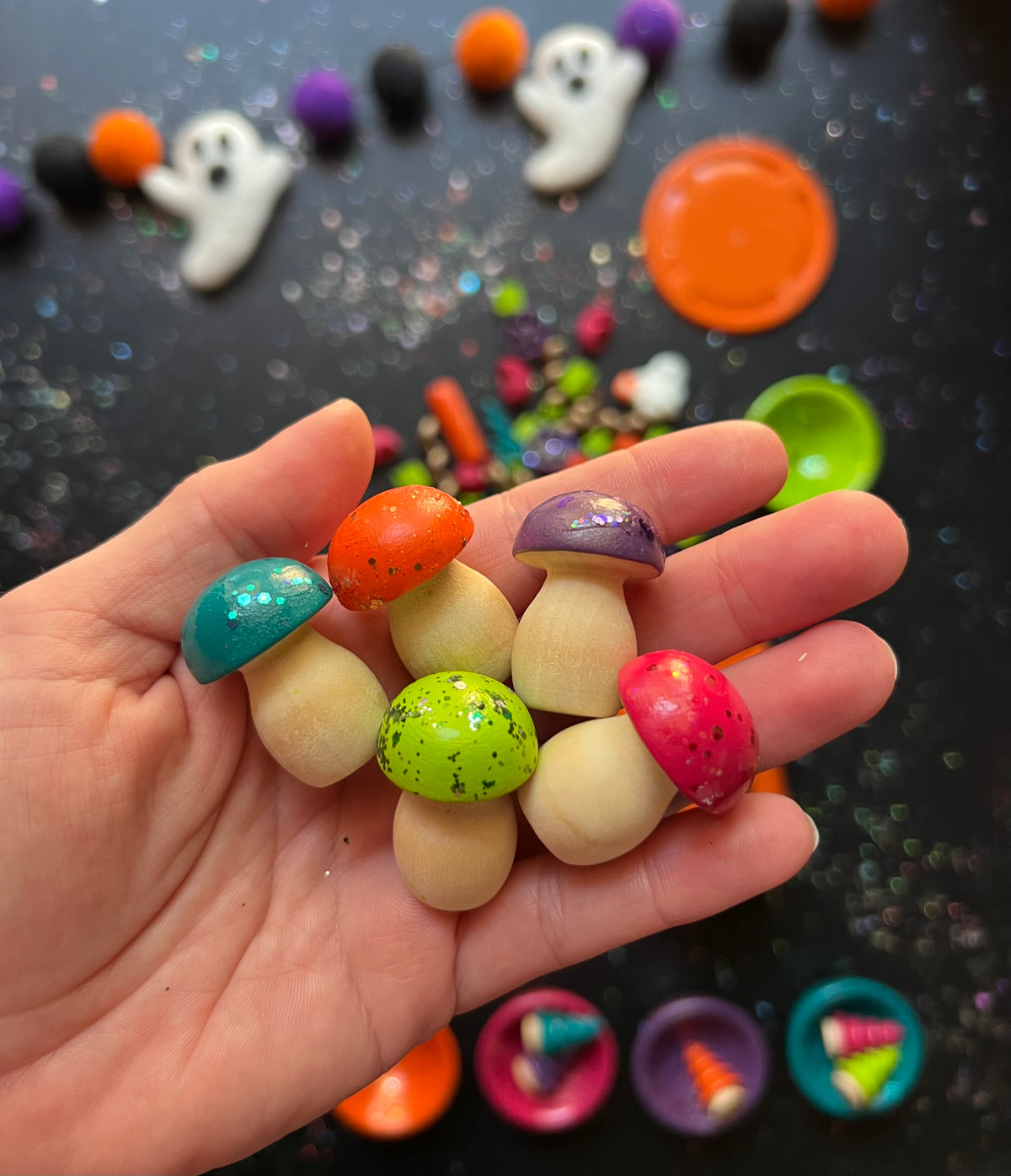 Spooky Sparkle Wooden Accessories