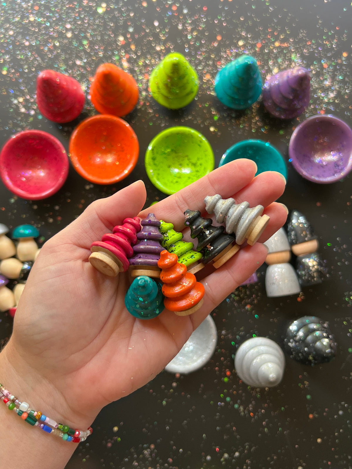 Spooky Sparkle Wooden Accessories