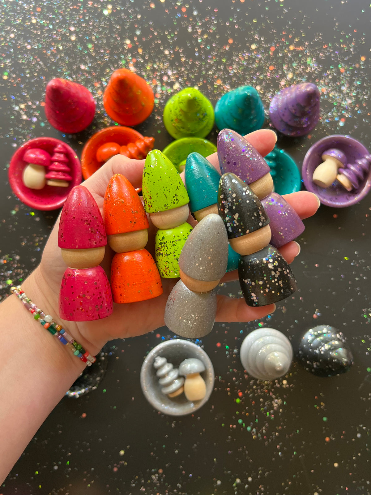 Spooky Sparkle Wooden Accessories