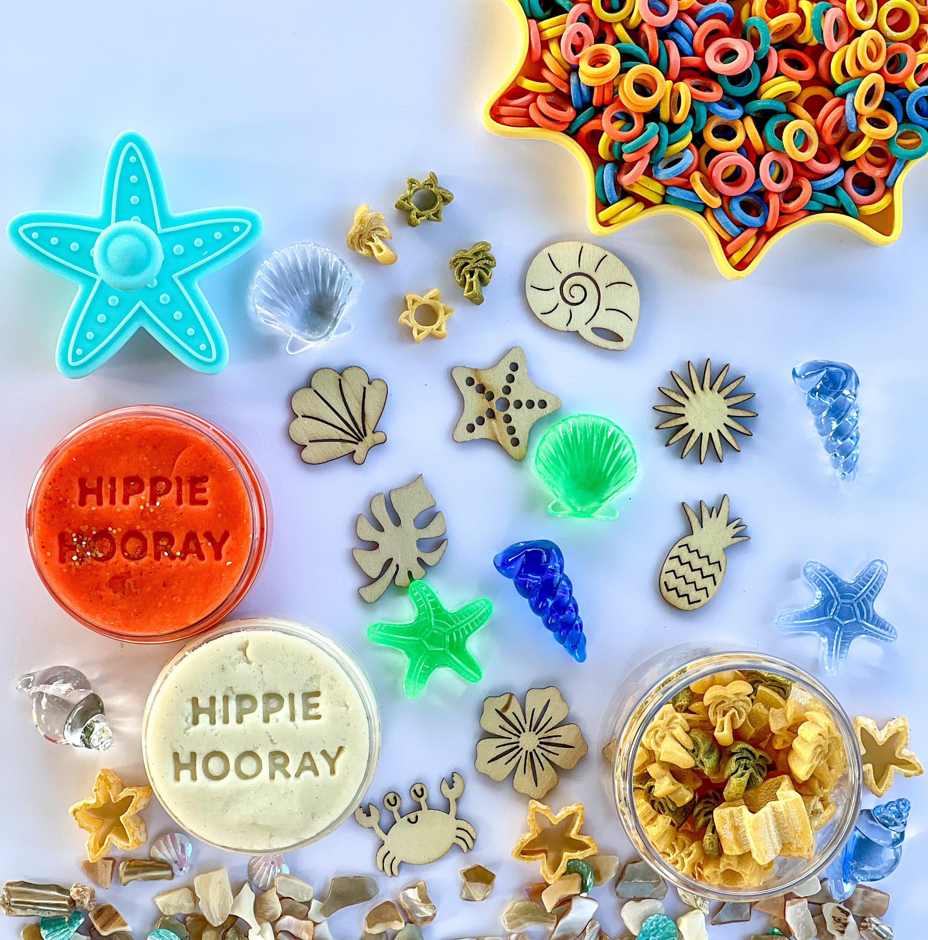 Day at the Beach Play Dough Kit – Hippie Hooray Sensory Play