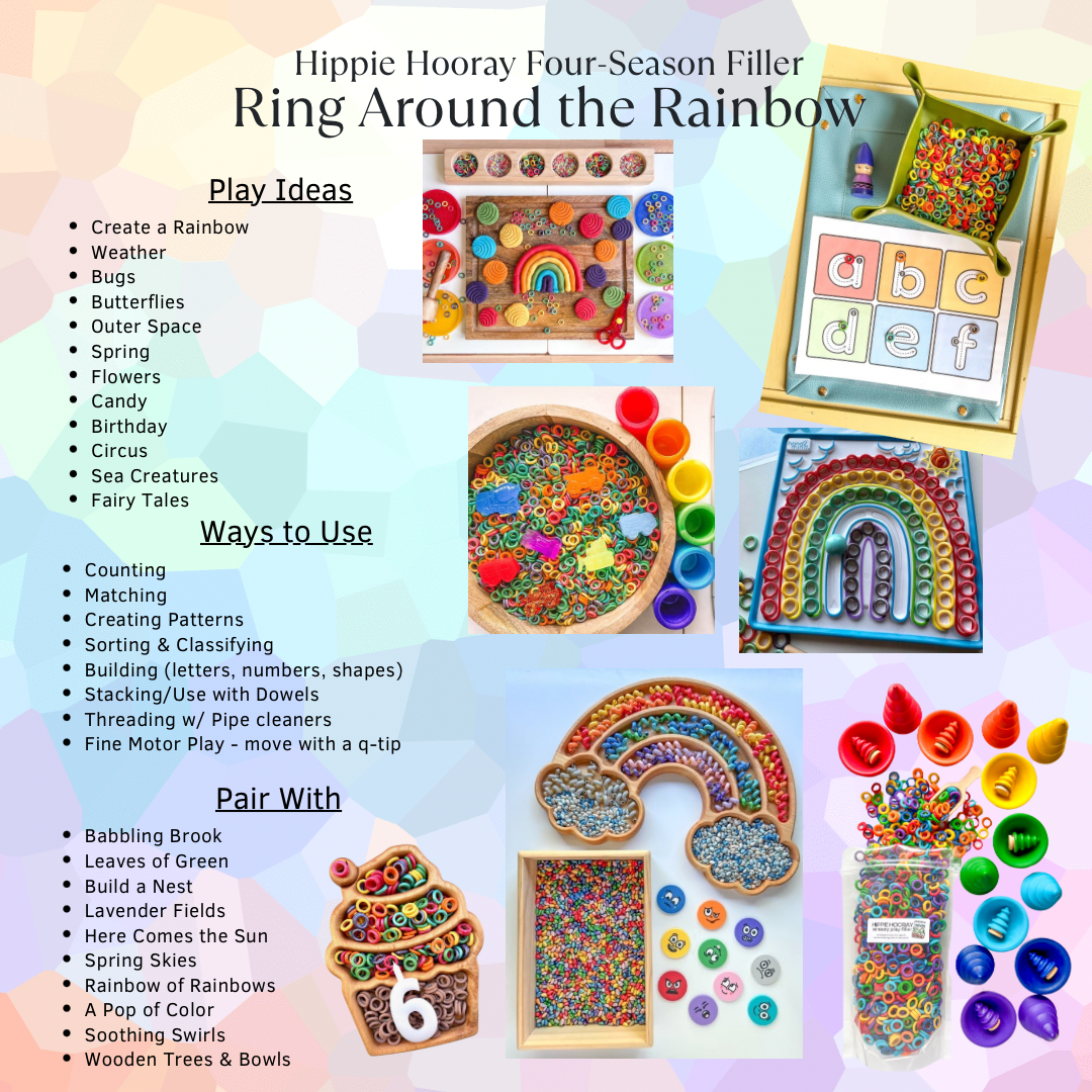 Ring Around the Rainbow Sensory Bin Filler