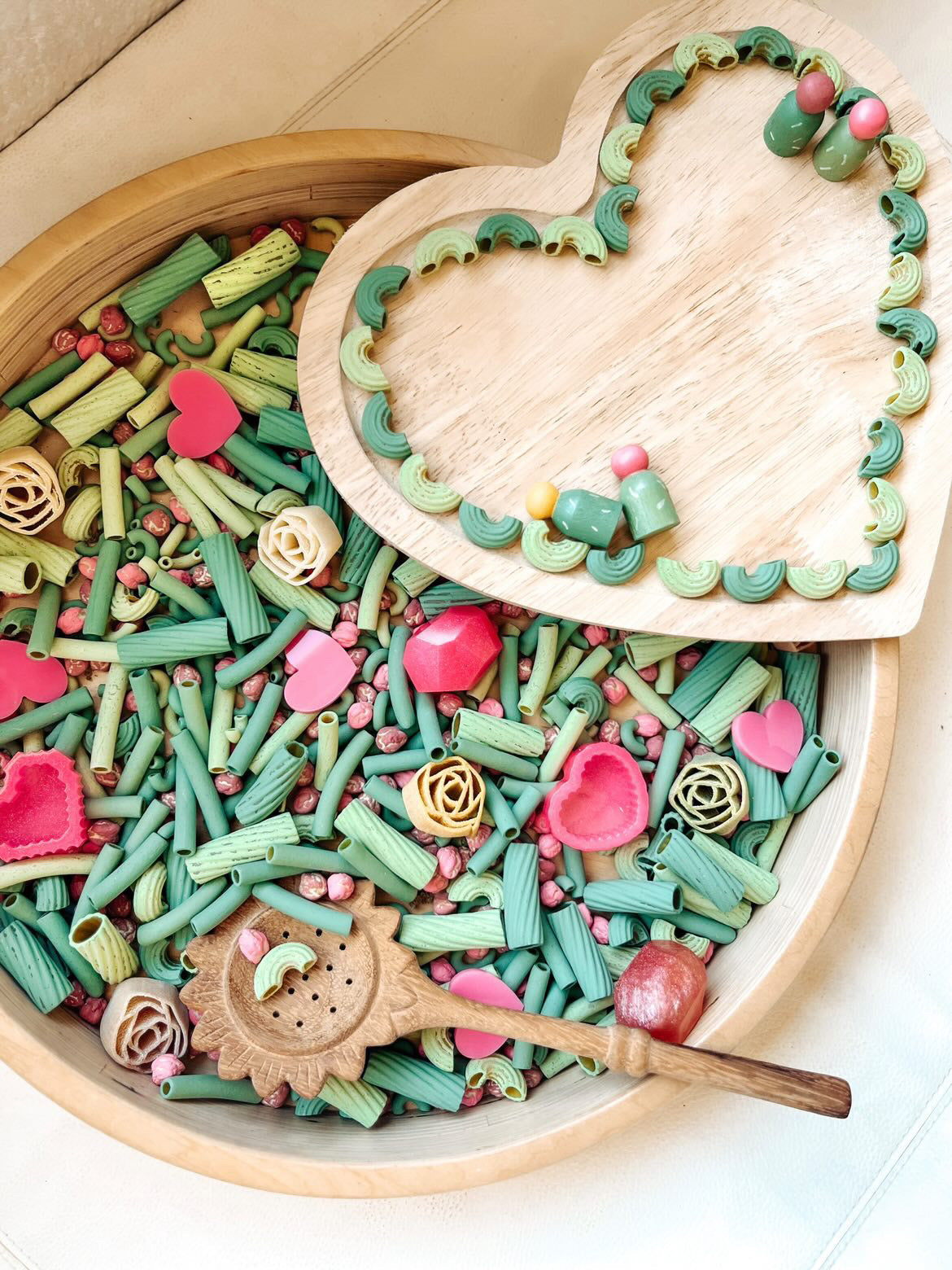 Prickly Pear Pasta Mix Sensory Bin Filler