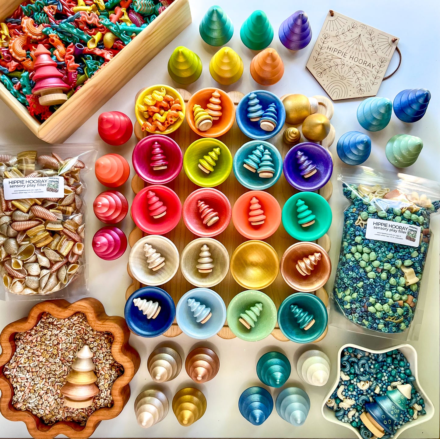 Mini Wooden Trees (choose your color)