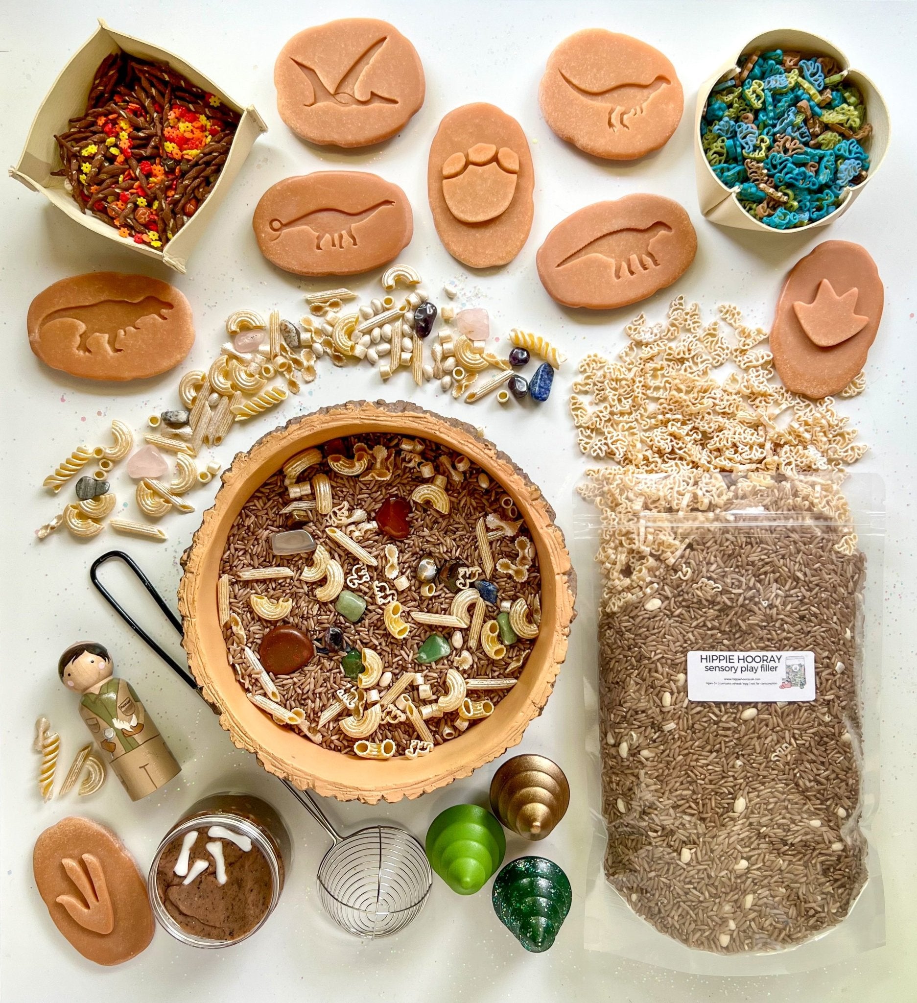 Bag of Bones Sensory Bin Filler - Hippie Hooray Sensory Play