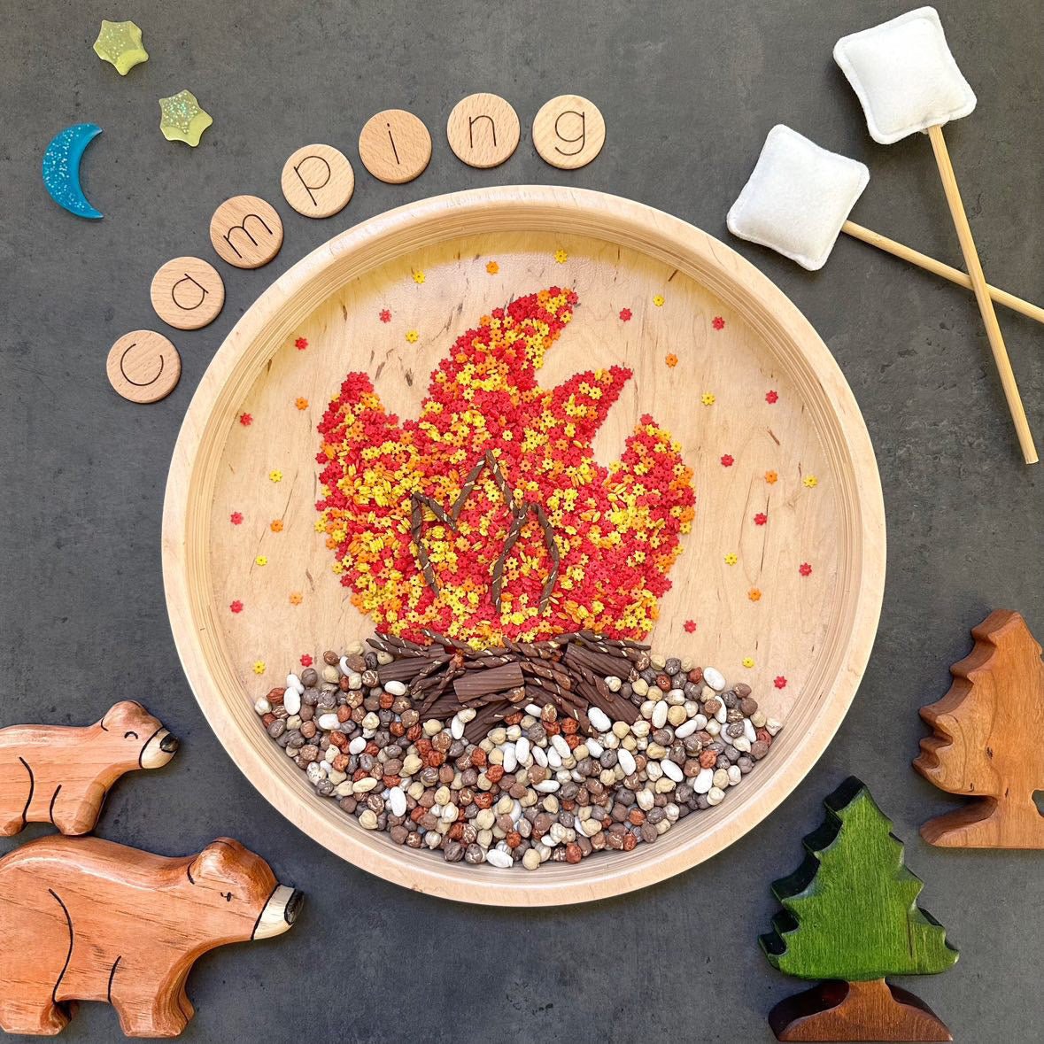 Build a Campfire Sensory Play Filler - Hippie Hooray Sensory Play