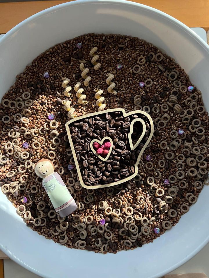 Coffee Coffee Coffee Sensory Bin Filler - Hippie Hooray Sensory Play