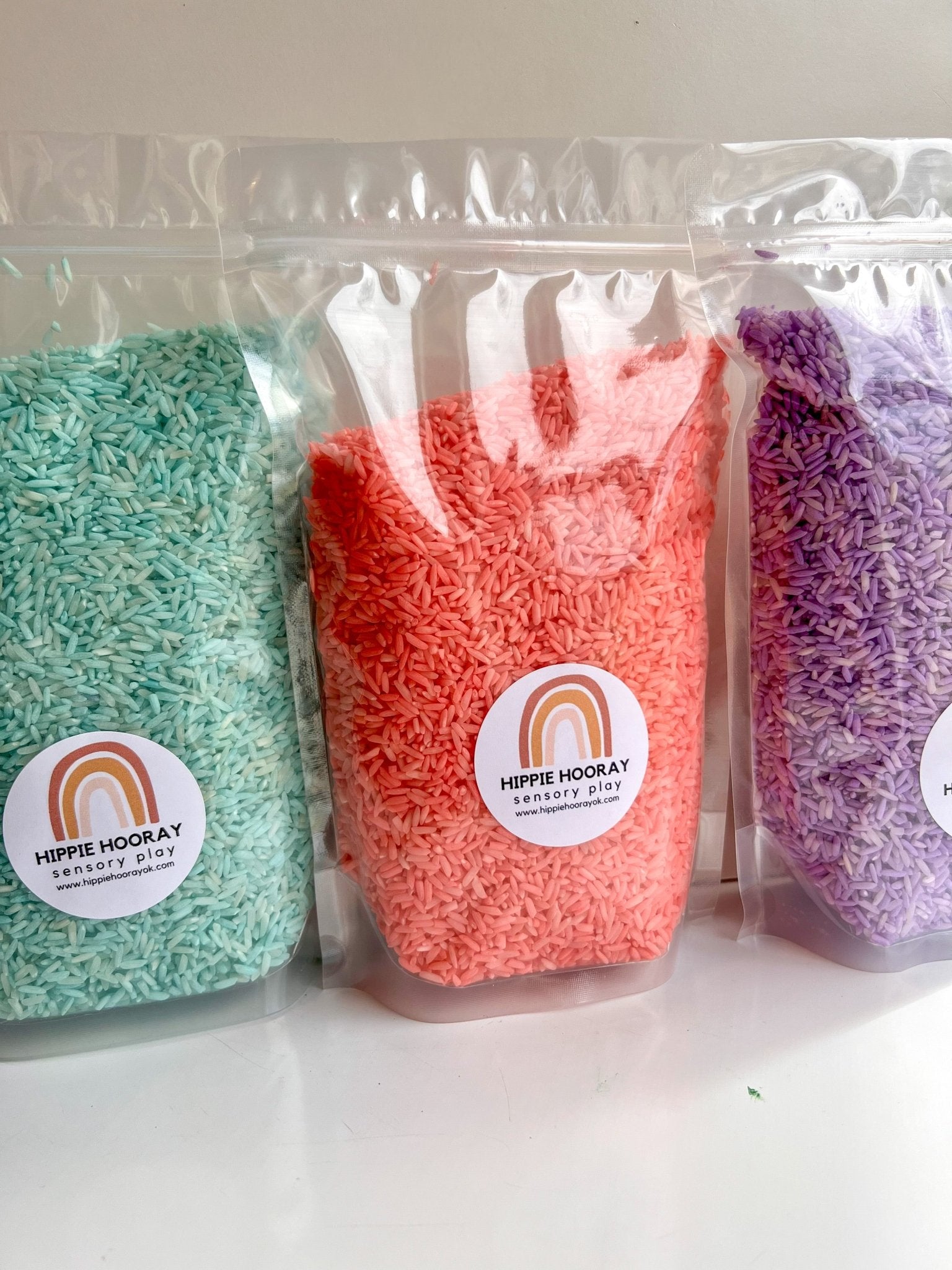 Custom Rice Sensory Bin Filler - Hippie Hooray Sensory Play